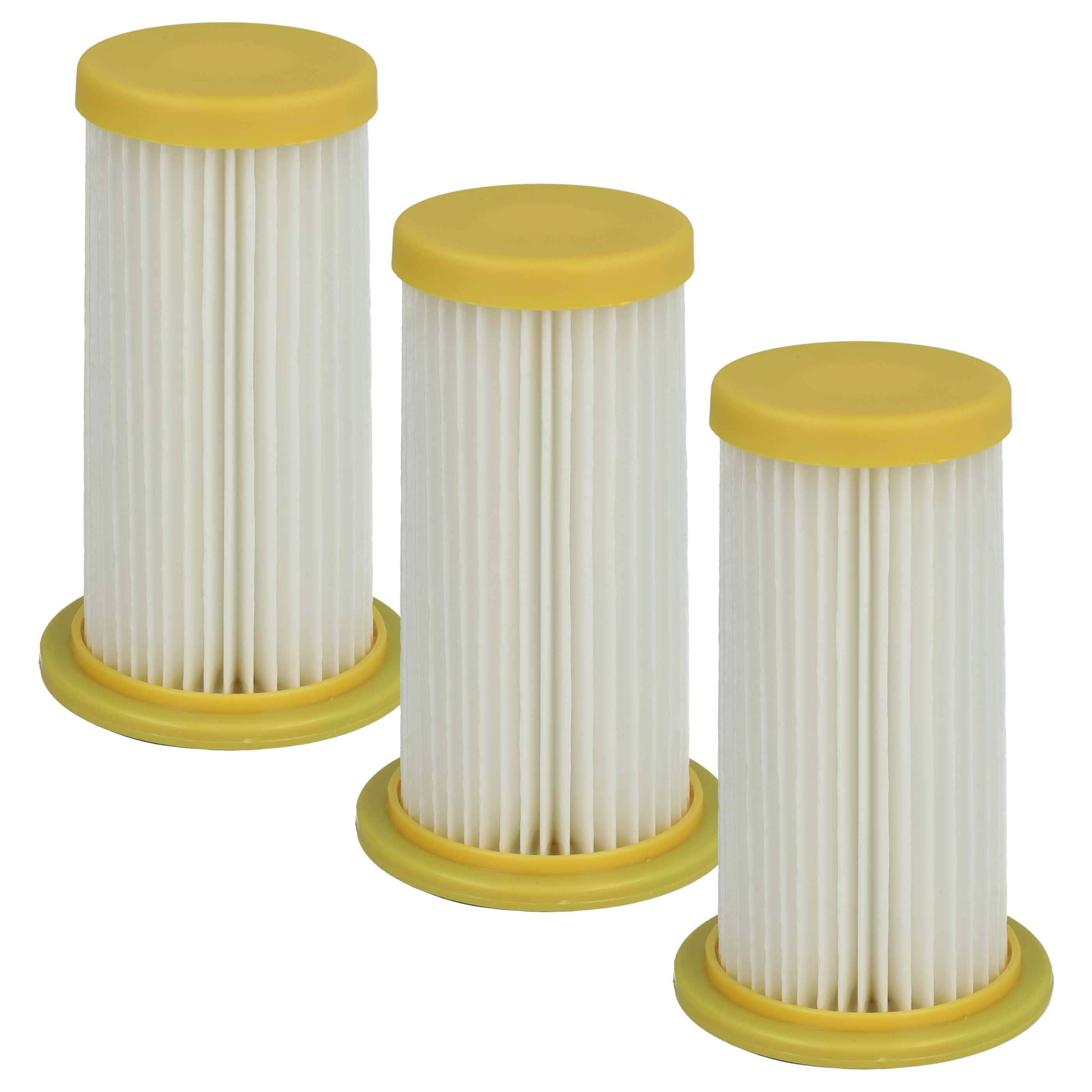 3x cartridge filter replaces Philips 432200520850 for Philips Vacuum Cleaner, white / yellow