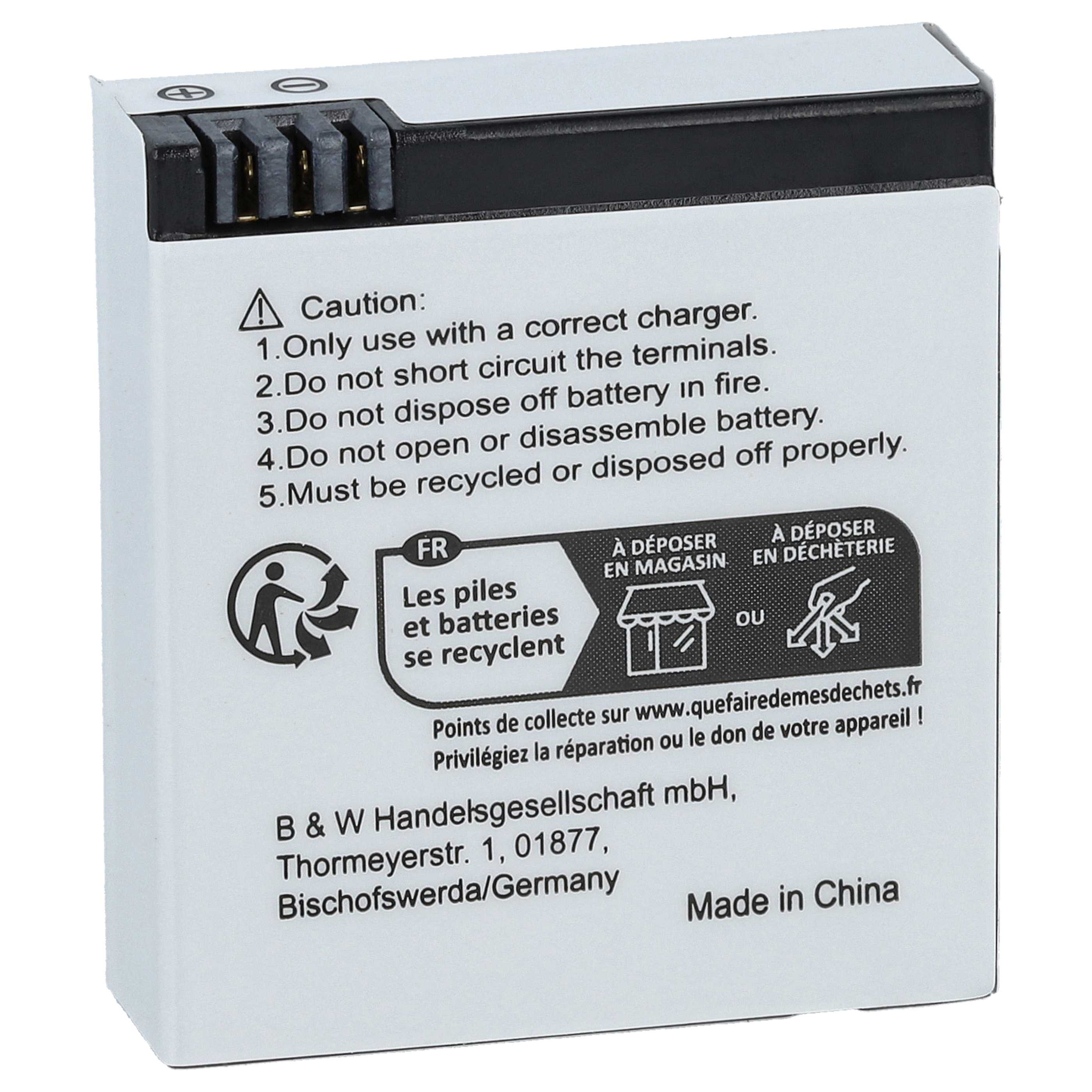 Videocamera Battery replaces SJCam SJ7B - 910 mAh 3.8 V Li-Ion