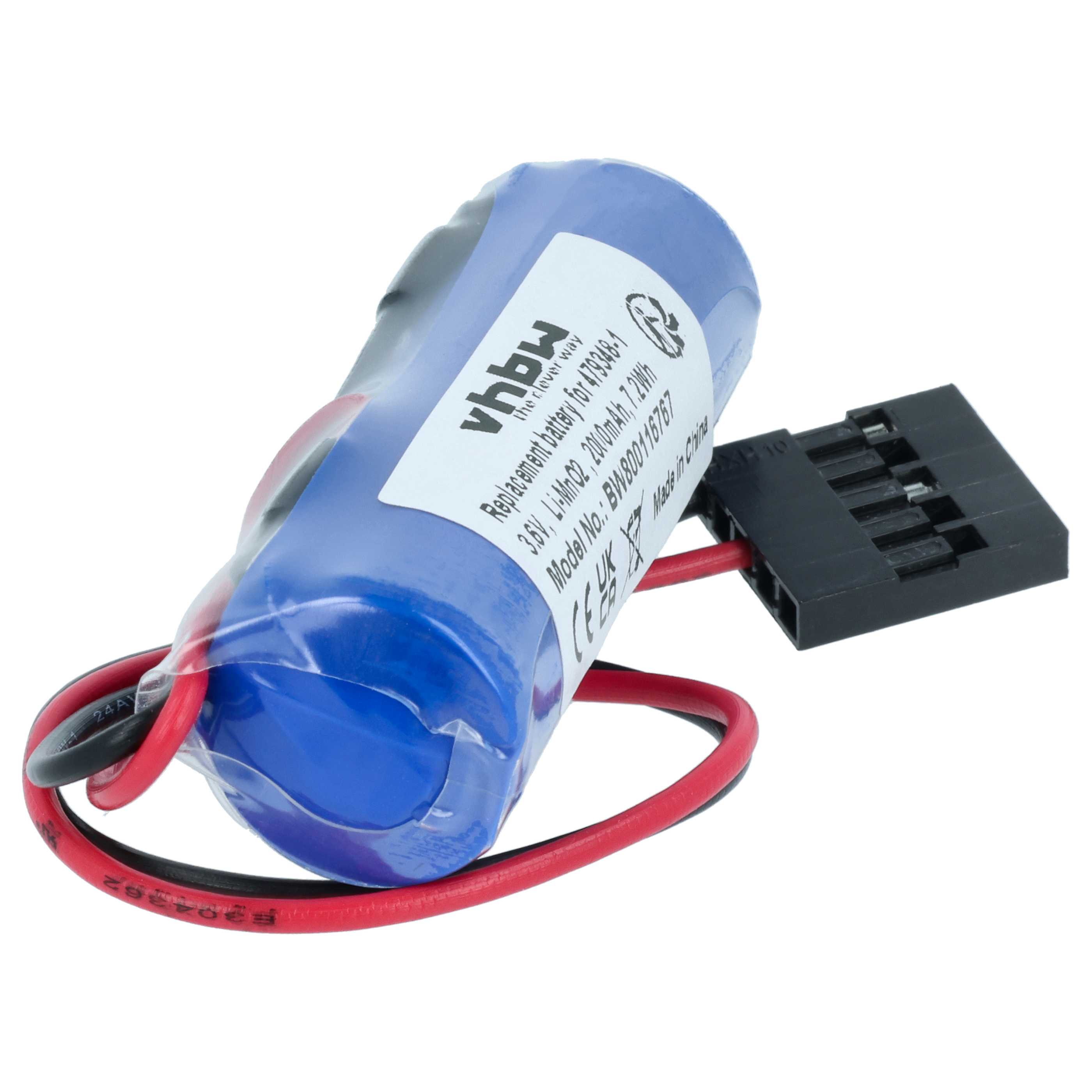2x Batería reemplaza Toshiba ER6V, 479348-1 para controlador (2000 mAh, 3,6 V, Li-MnO2)
