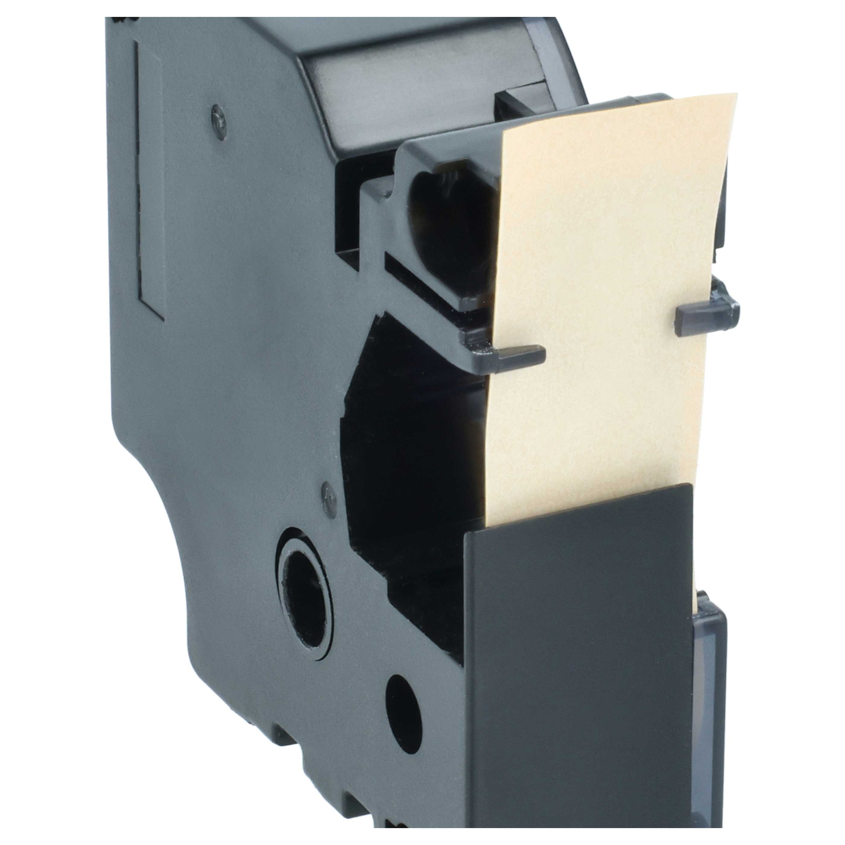 5x Casete cinta escritura reemplaza Dymo 18433 Negro su Amarillo