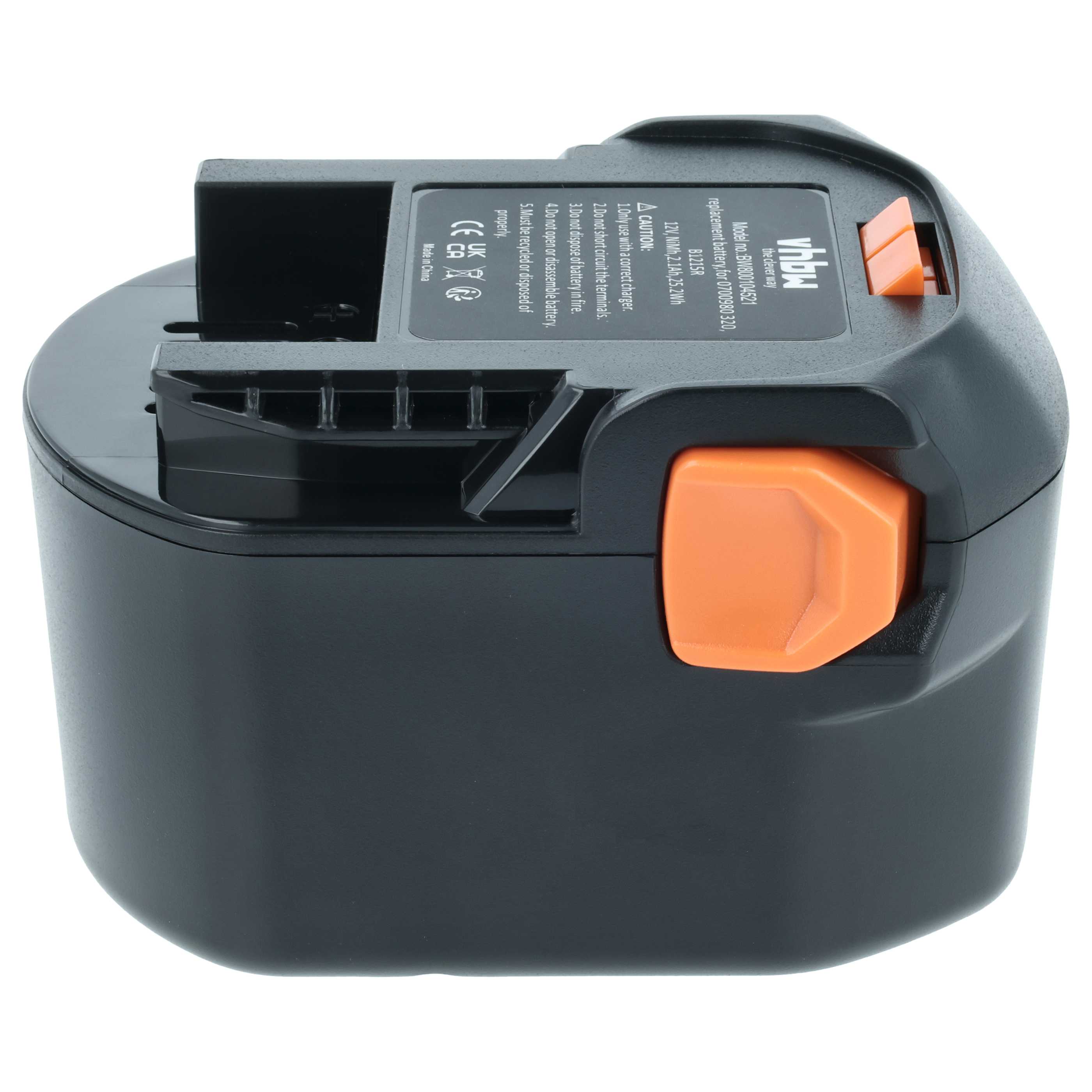 Batteria sostituisce AEG 0700 980 320, B1215R, B1220R, M1230R per attrezzo - 2,1Ah 12V NiMH