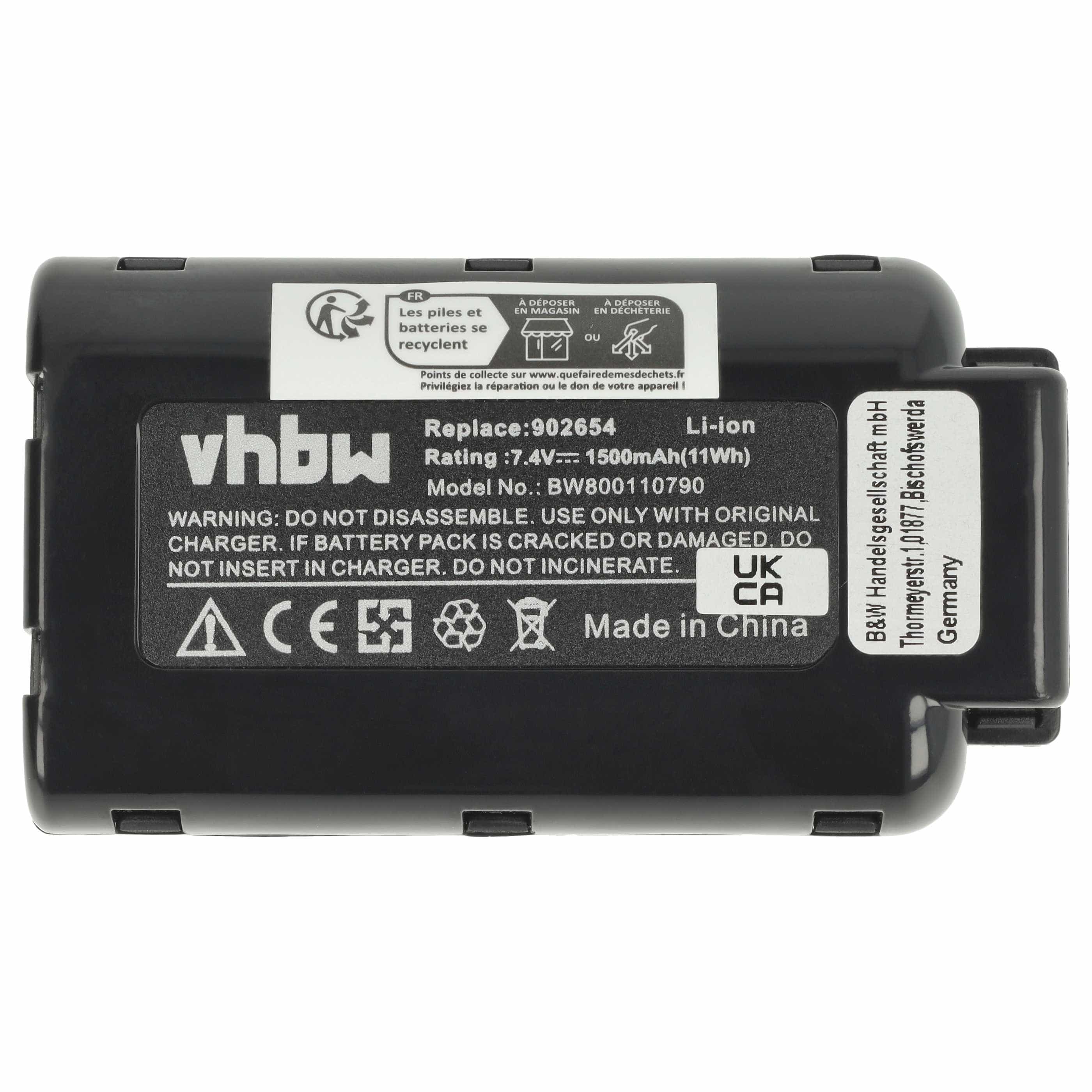Battery replaces Paslode 902400, 902600, 018880, 404400, 404717 Electric Power Tool - 1500 mAh, 7.4 V, Li-Ion