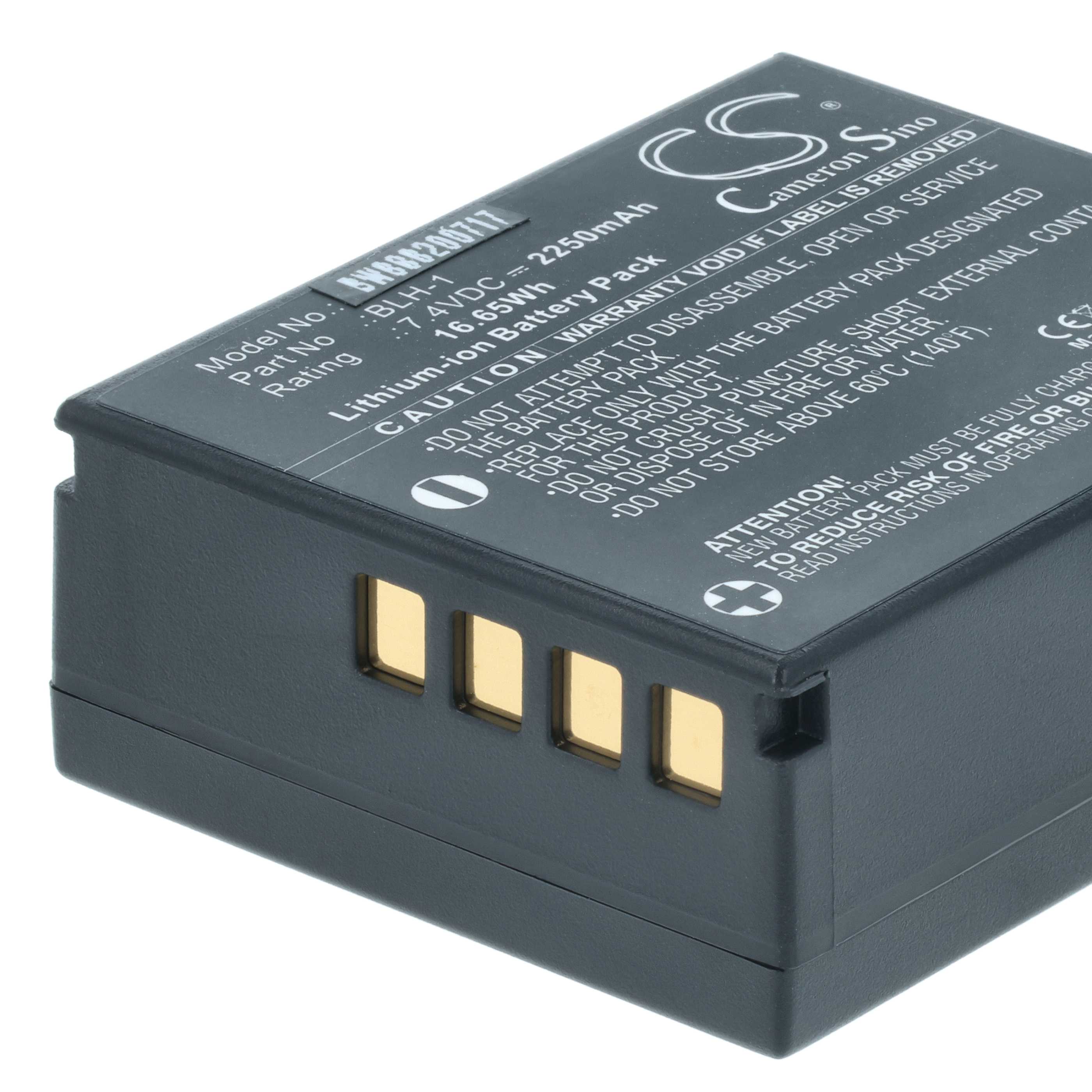 2x Battery replaces Olympus BLH-1 - 2250mAh, 7.4V, Li-Ion