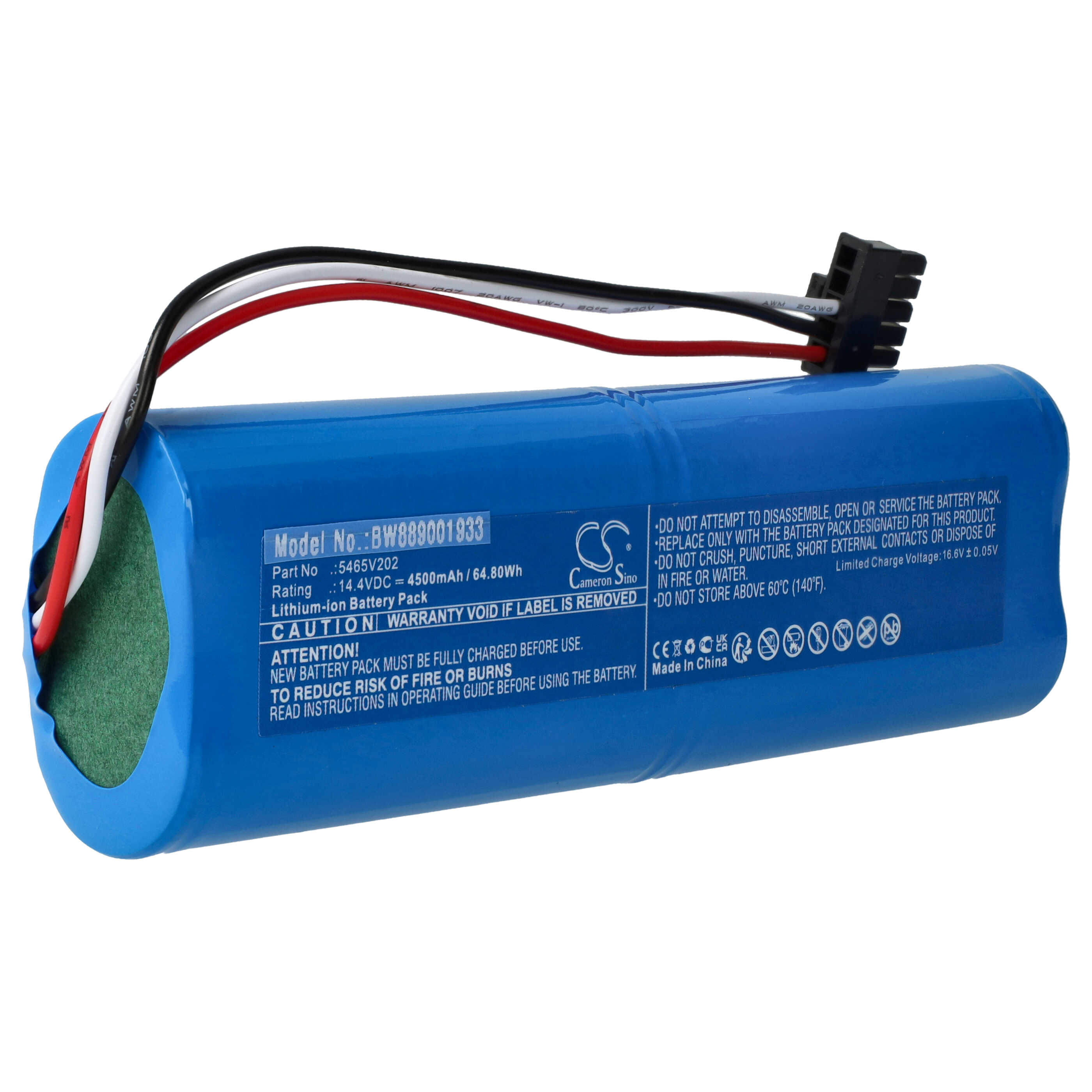 Batterie remplace Xiaomi 5465V202 pour robot aspirateur - 4500mAh 14,4V Li-ion