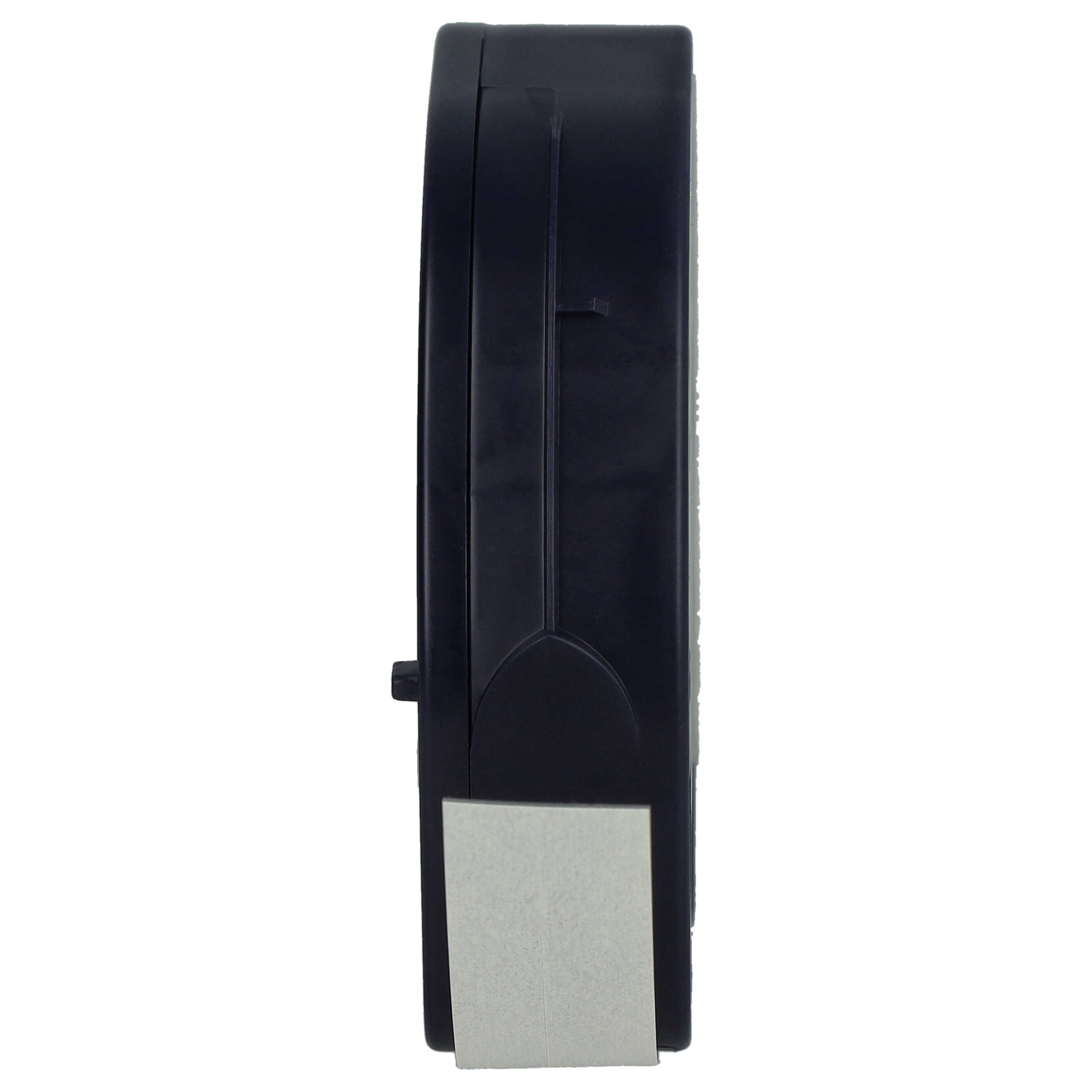 Label TapePlastic replaces Dymo S0721530, 16951 - 12 mm Black to Transparent