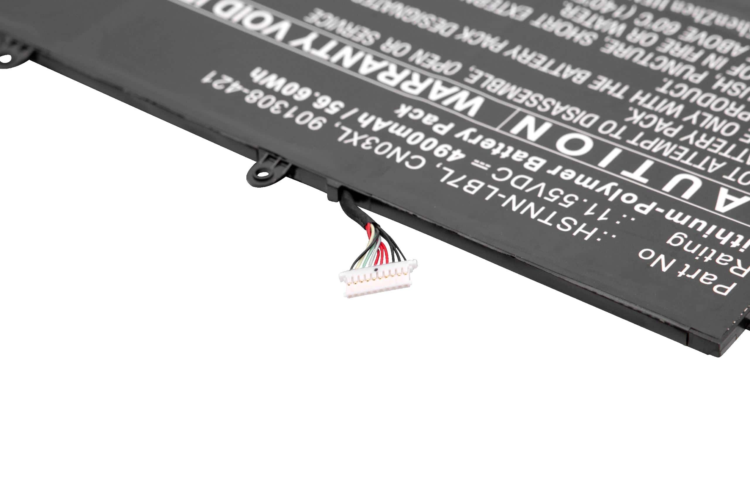 Notebook Battery Replacement for HP 901308-421, 901345-855, CN03057XL, 859026-421 - 4900mAh 11.55V Li-polymer