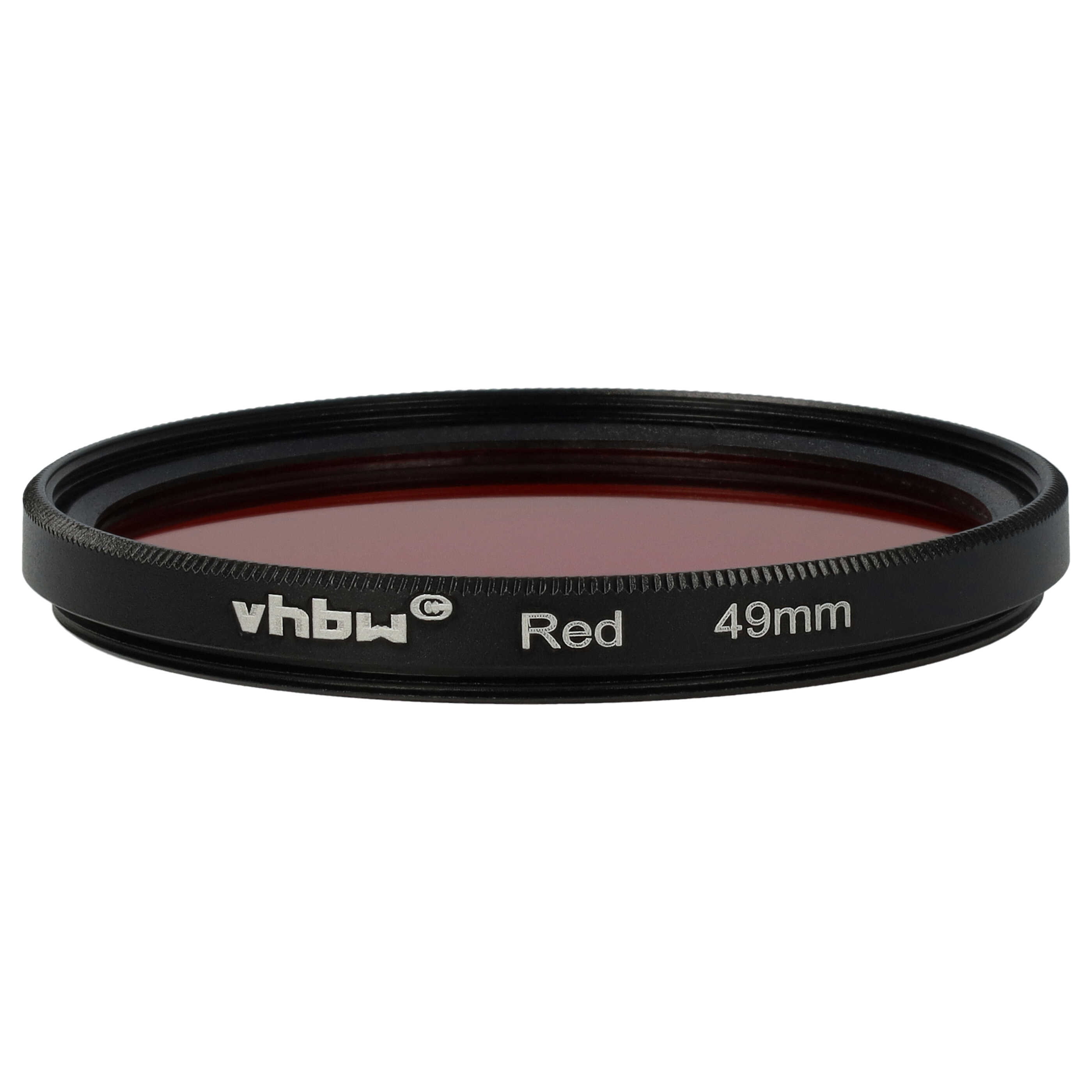 Filtr fotograficzny na obiektywy z gwintem 49 mm - filtr czerwony