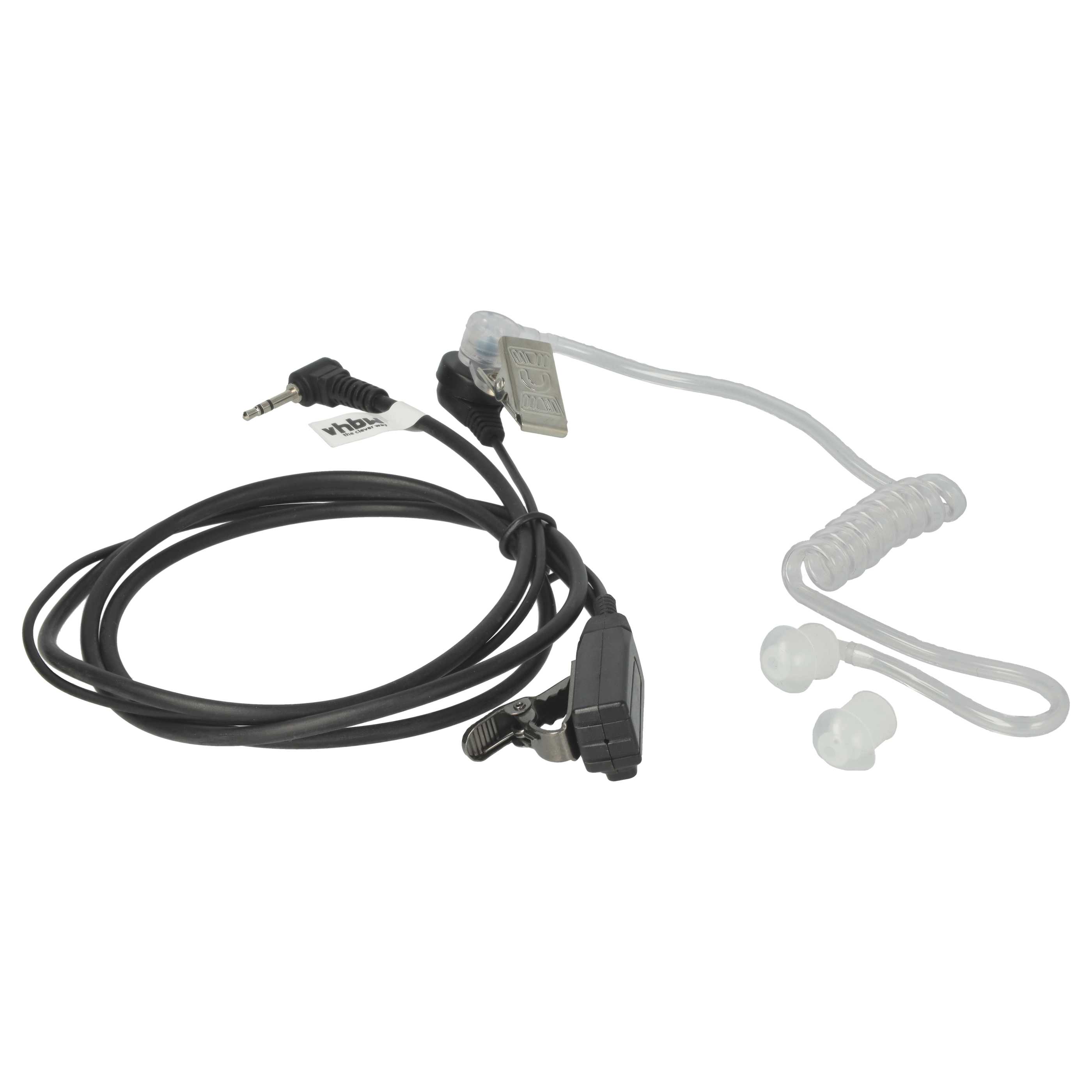 5x Security Headset suitable for Motorola PMR446 Radio - "Take Call Button", Clip Mount + Phono Cable