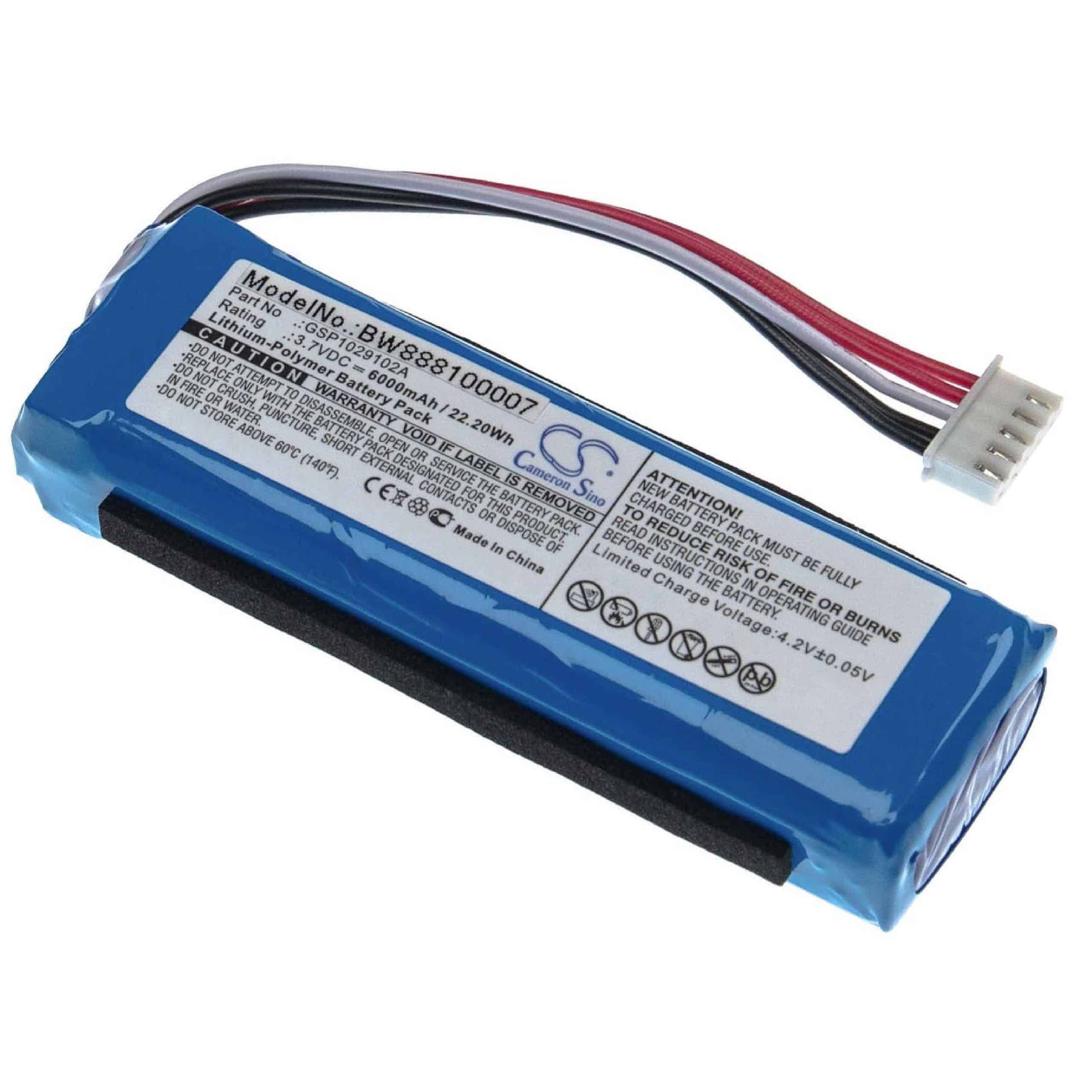 Batterie remplace JBL GSP1029102A (version 1) pour enceinte JBL - 6000mAh 3,7V Li-polymère