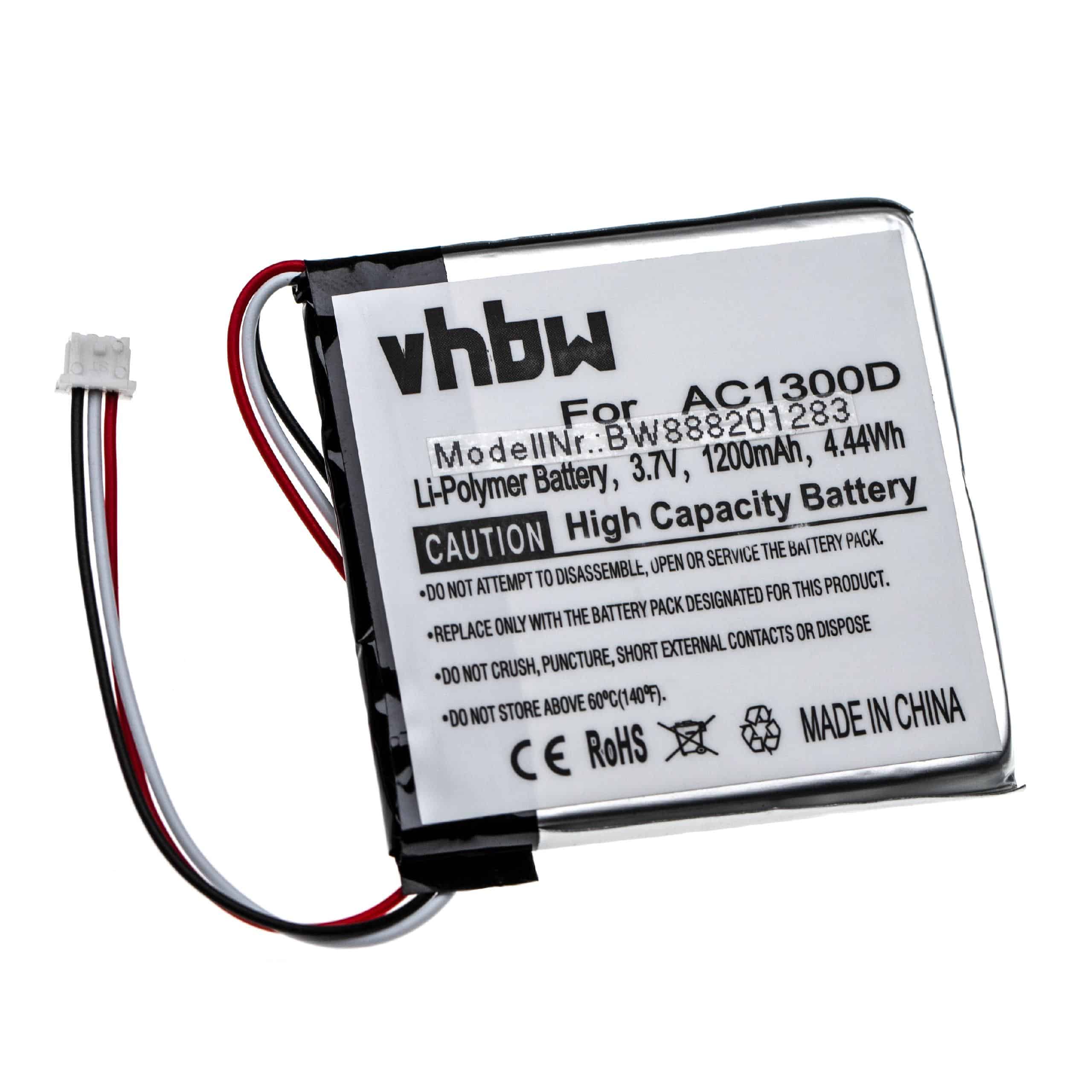 Baby Monitor Battery for Angelcare AC1300-D parent unit, AC1300 parent unit, AC1320 parent unit - 1200mAh 3.7V