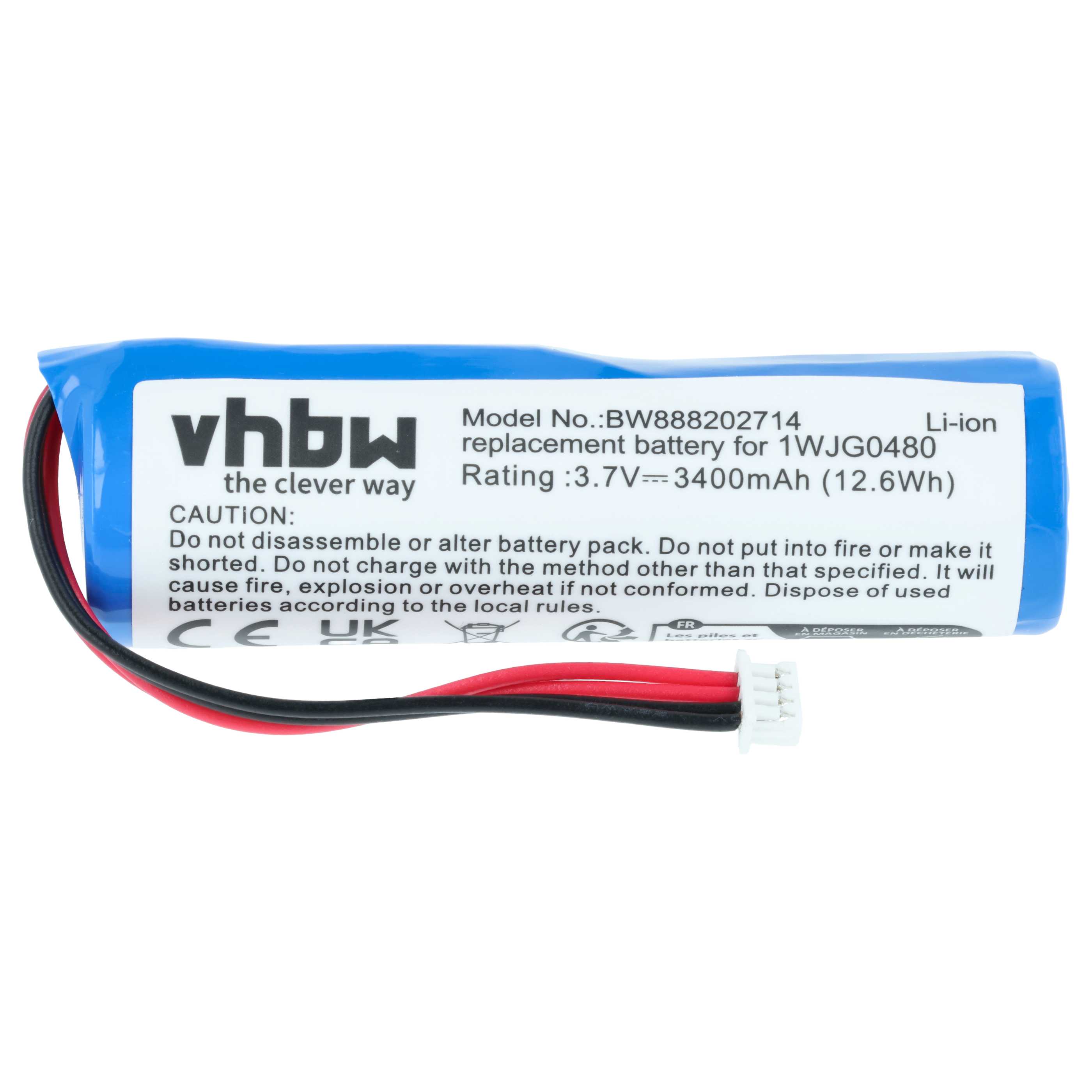 Batteria per controller drone, telecomando sostituisce DJI 1WJG0480, TI100782 - 3400mAh 3,7V Li-Ion