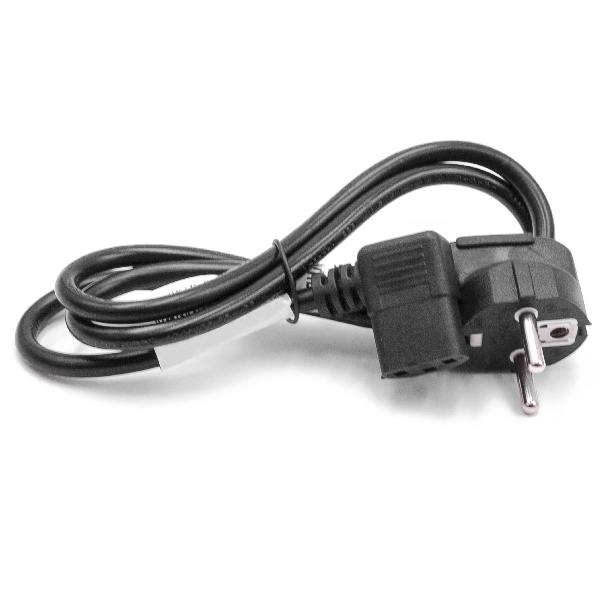 C13 Power Cable Euro Plug suitable for Devices - 1 m, Angled