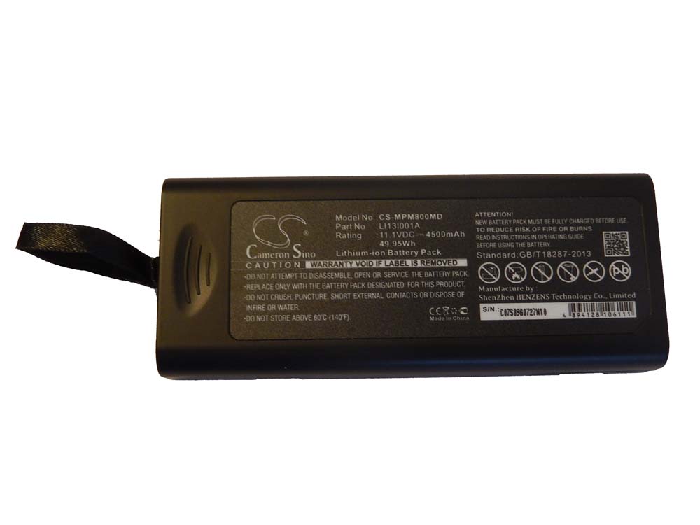 Batterie remplace Mindray LI13I001A pour appareil médical - 4500mAh 11,1V Li-ion