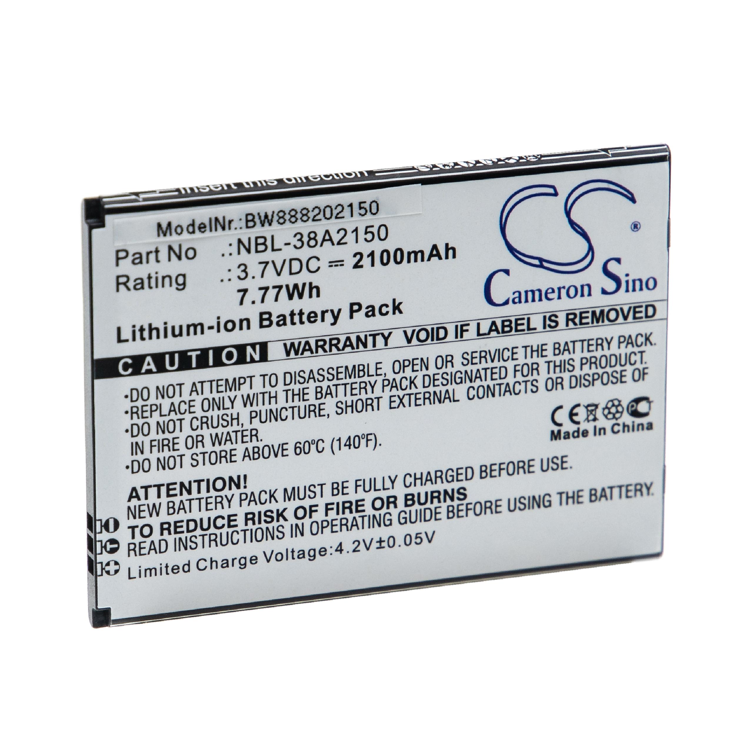 Batteria sostituisce Neffos / TP-Link NBL-38A2150 per cellulare Neffos / TP-Link - 2100mAh 3,7V Li-Ion