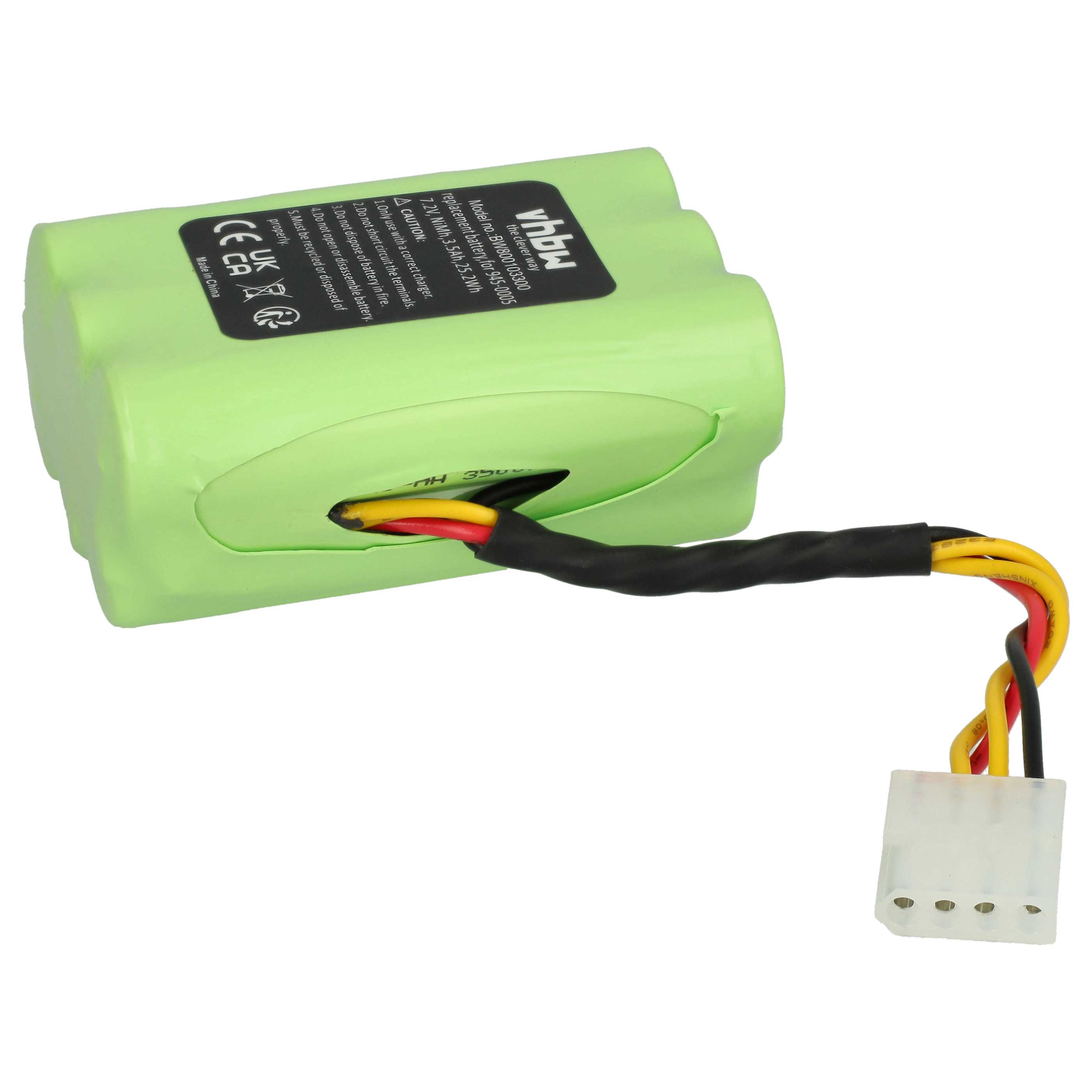 Batteria sostituisce Neato 945-0005, 945-0006, 205-0001, 945-0024 per robot aspiratore - 3500mAh 7,2V NiMH