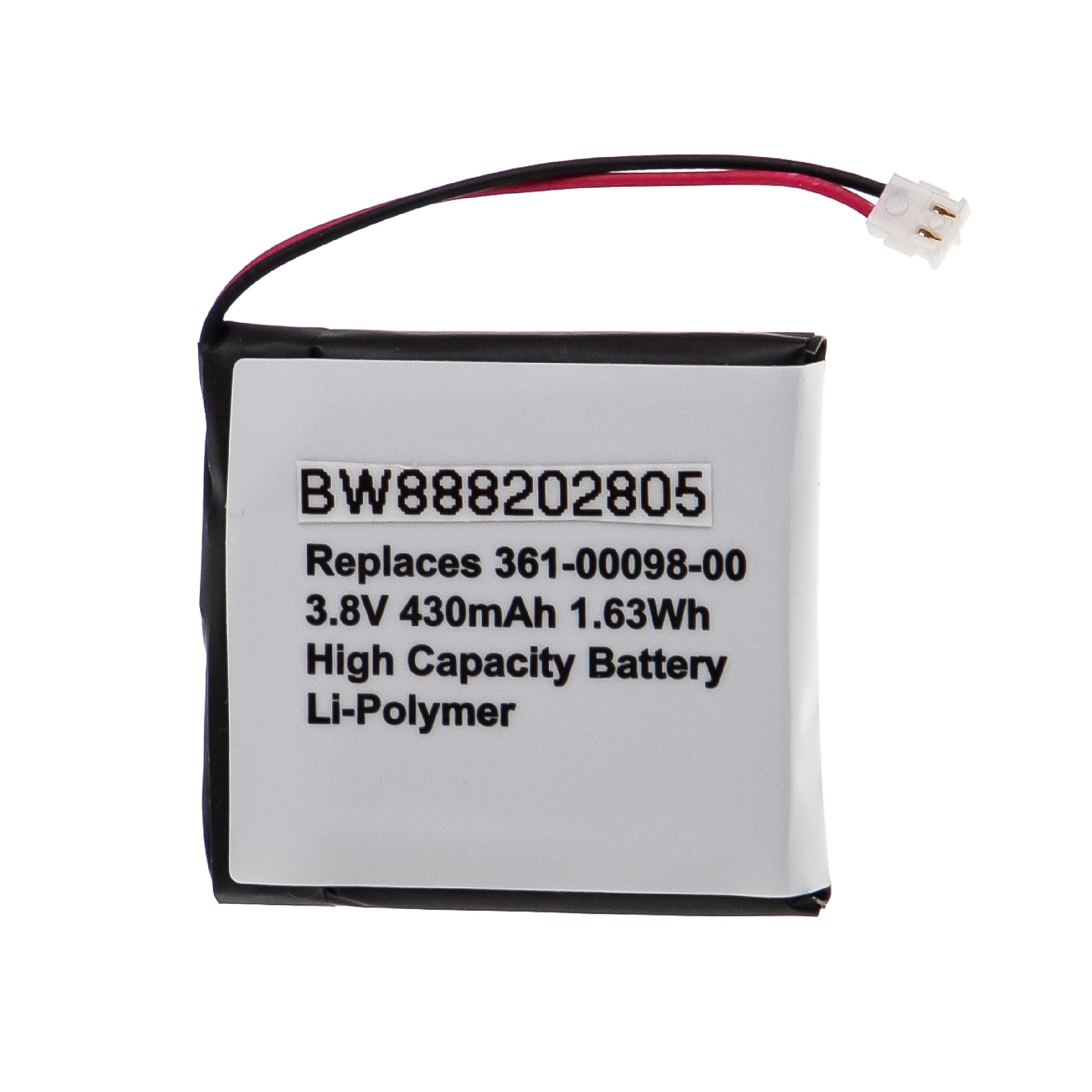 Smartwatch Battery Replacement for Garmin 361-00098-00 - 430mAh 3.8V Li-polymer