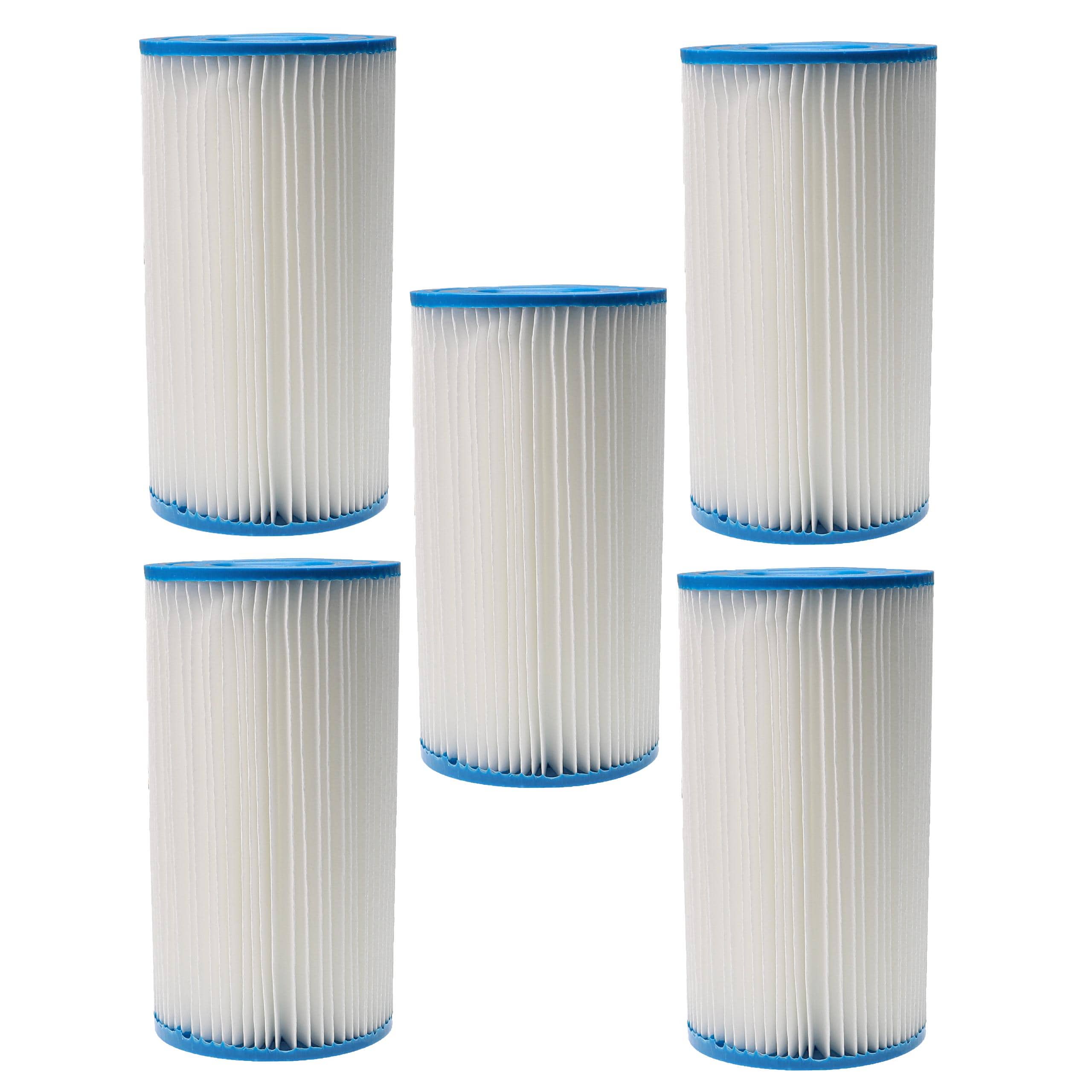 5x Filter Cartridge replaces Intex filter type A for Intex Swimming Pool, Filter Pump - Blue White