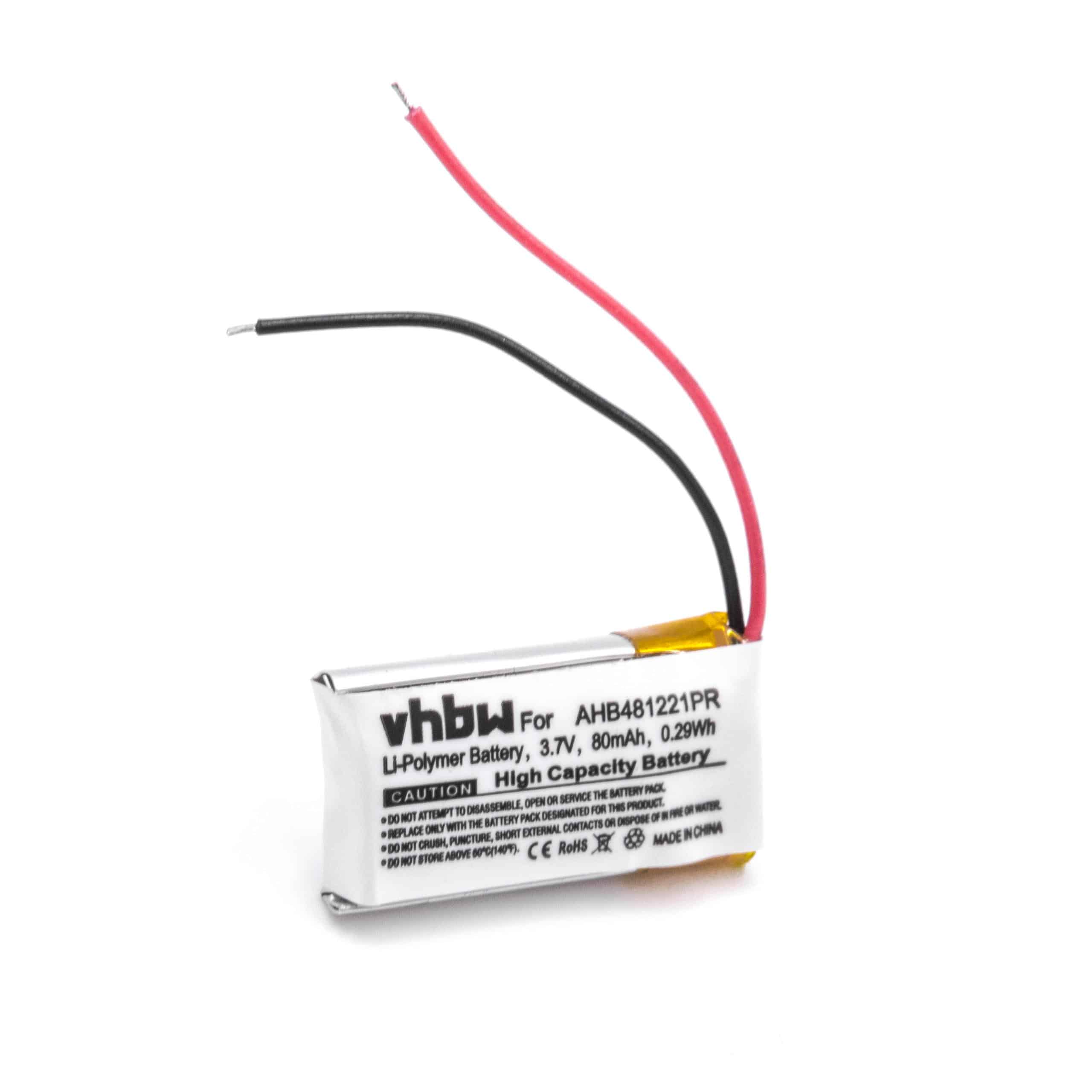 Wireless Headset Battery Replacement for Bose AHB481221PR - 80mAh 3.7V Li-polymer