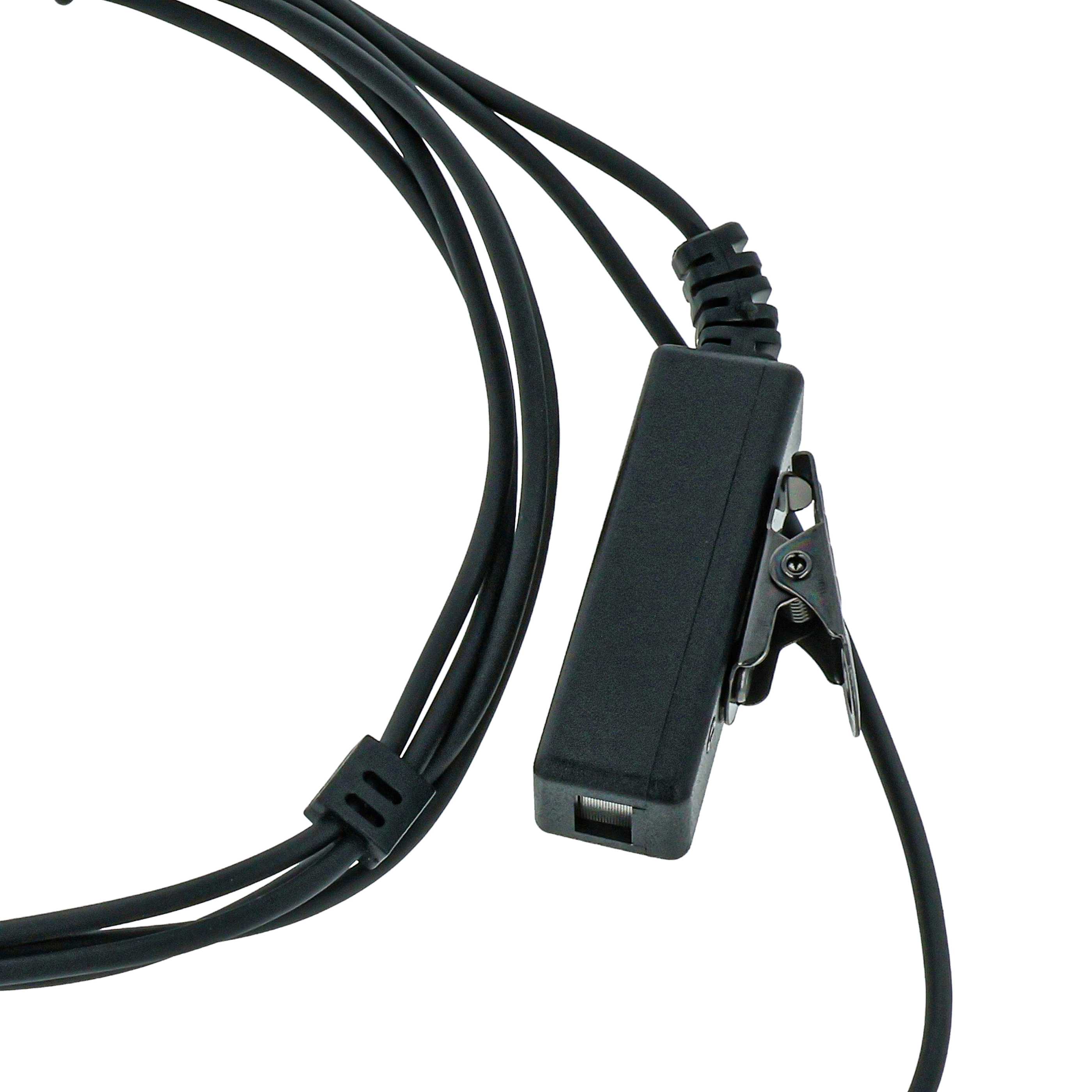 Security Radio Headset suitable for Motorola SL7550 - "Take Call Button", Clip Mount + Phono Cable