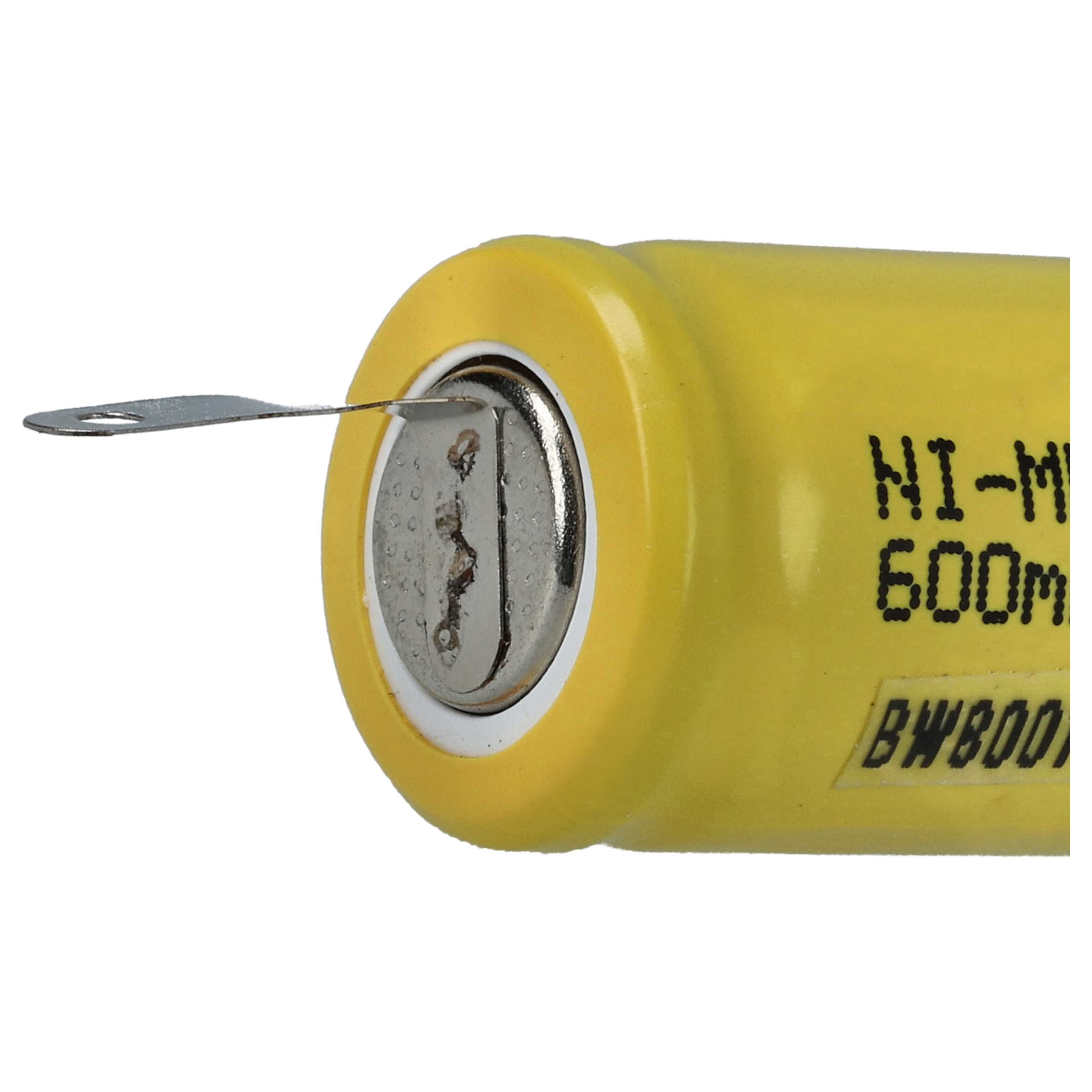 Batterie (2 pcs.) remplace 1/2AA modèle radio-télécommandé - 600mAh 1,2V NiMH