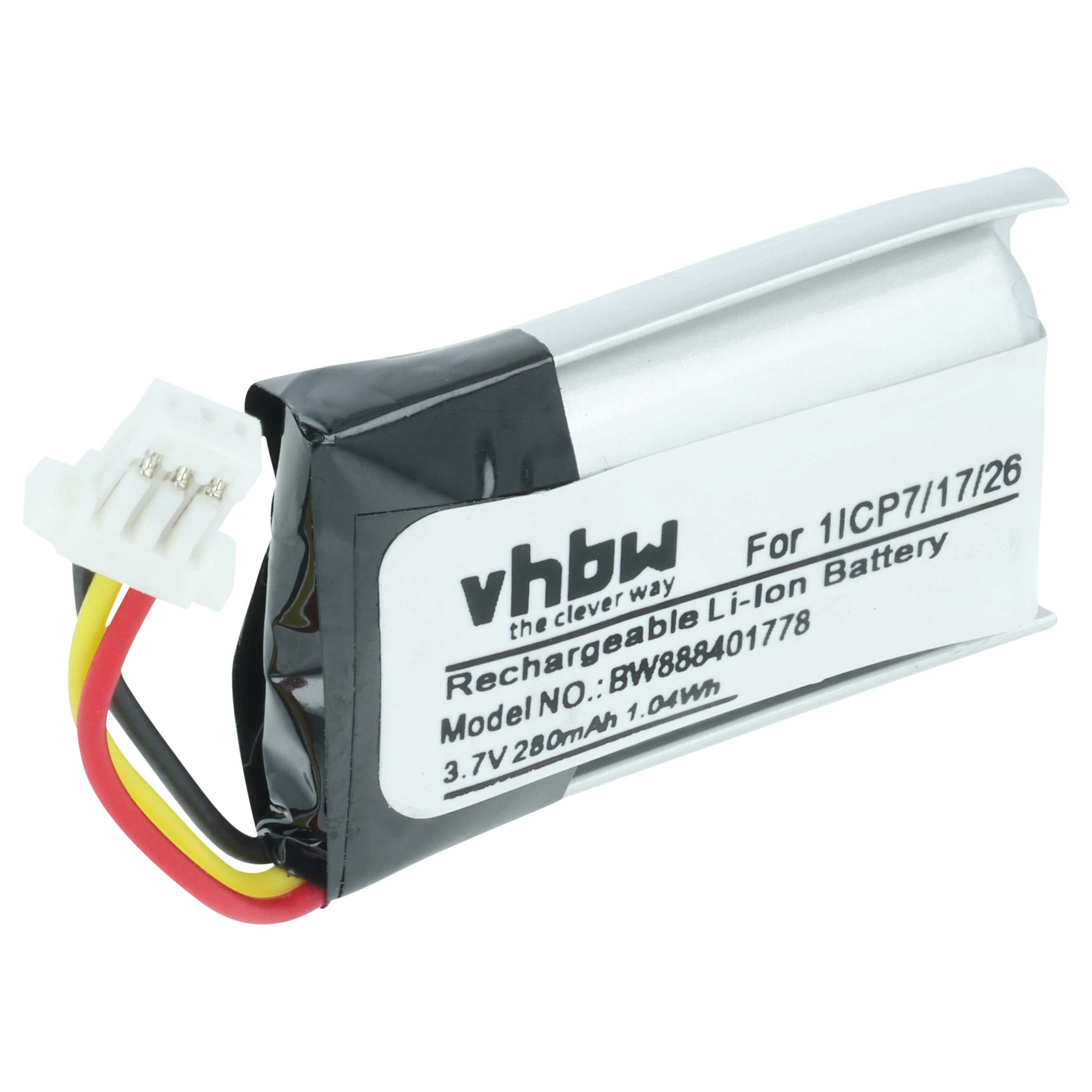 Intercom Doorbell Battery replaces Nest 1ICP7/17/26 - 280 mAh 3.7 V Li-polymer - Video Doorbell Akku