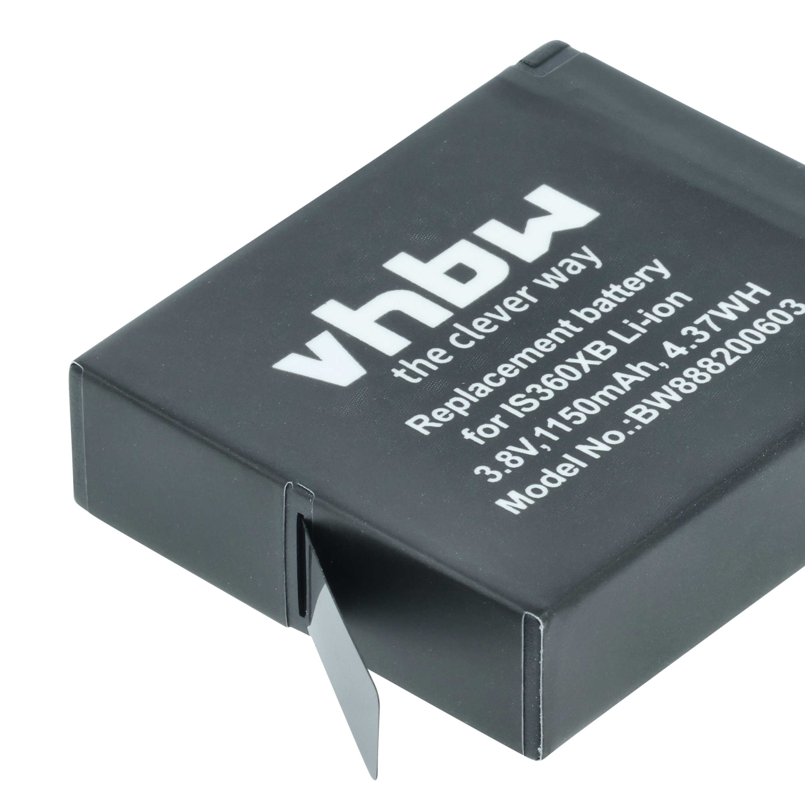 2x Battery replaces Insta360 PL903135VT, PL903135VT-S01 - 1150mAh, 3.8V, Li-Ion