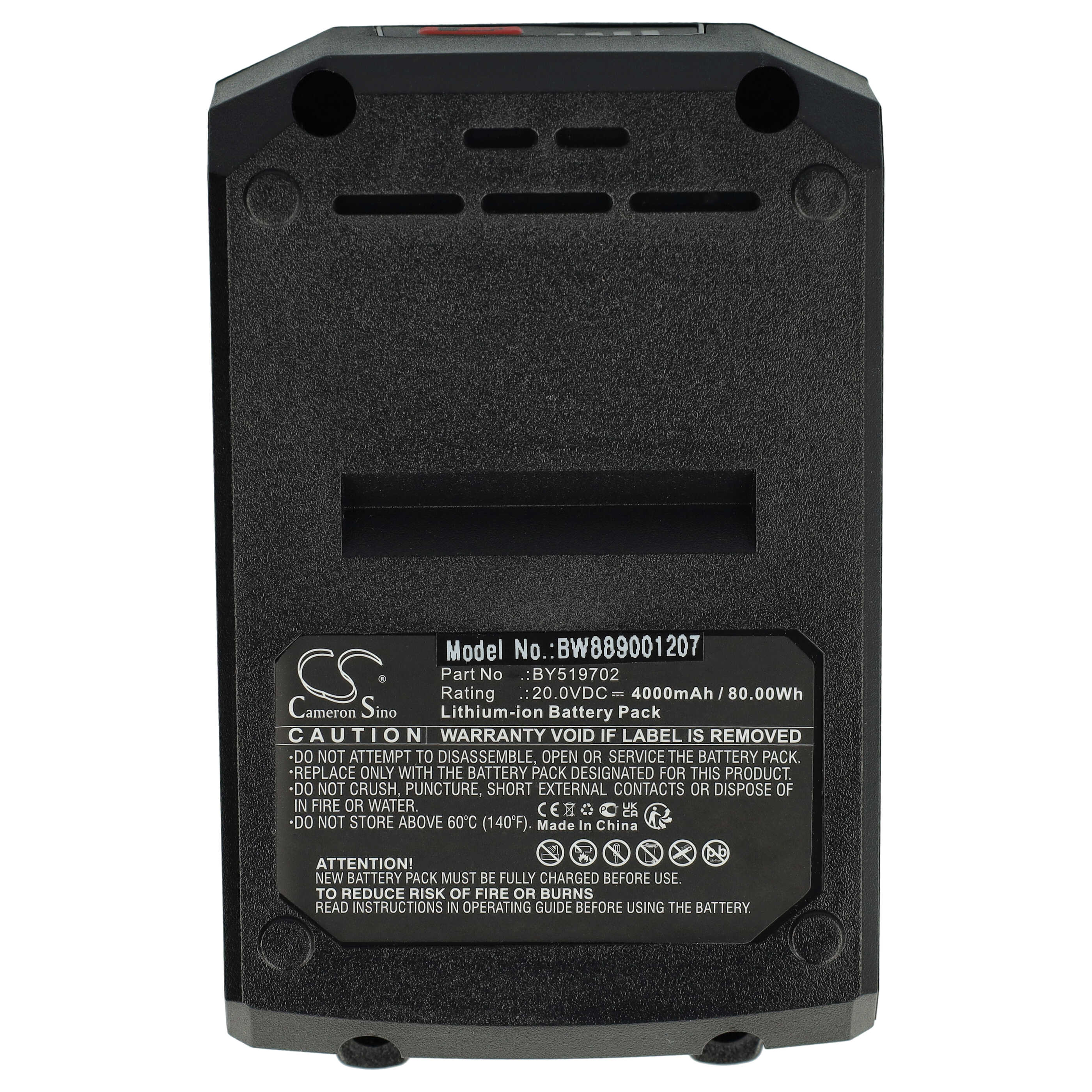 Battery replaces Skil BR1E3104AA, BY519702 Electric Power Tool - 4000 mAh, 20 V, Li-Ion