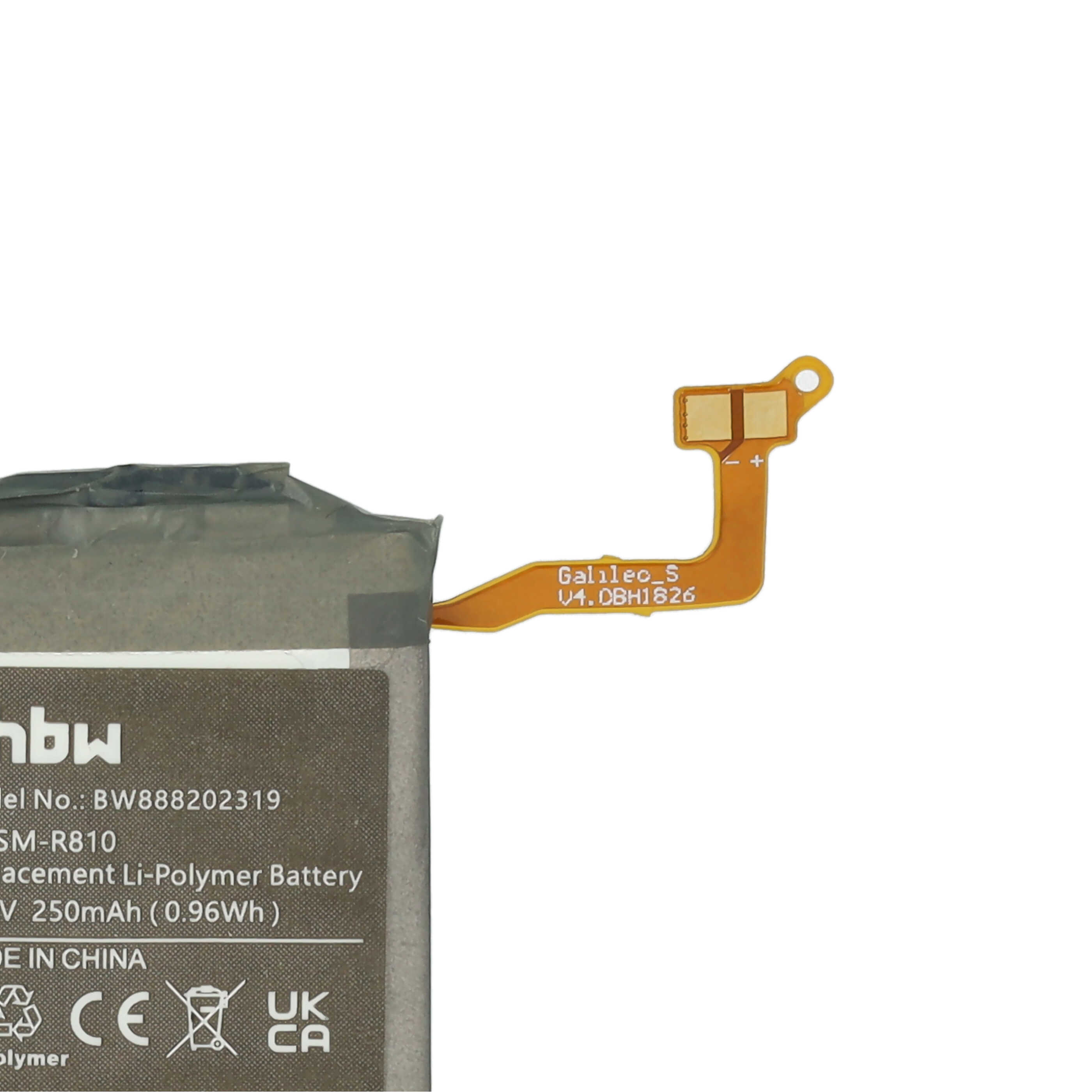 Smartwatch Battery replaces Samsung EB-BR810ABU, EB-BR170ABY, EB-BR170ABU - 250 mAh 3.85 V Li-polymer + Tools