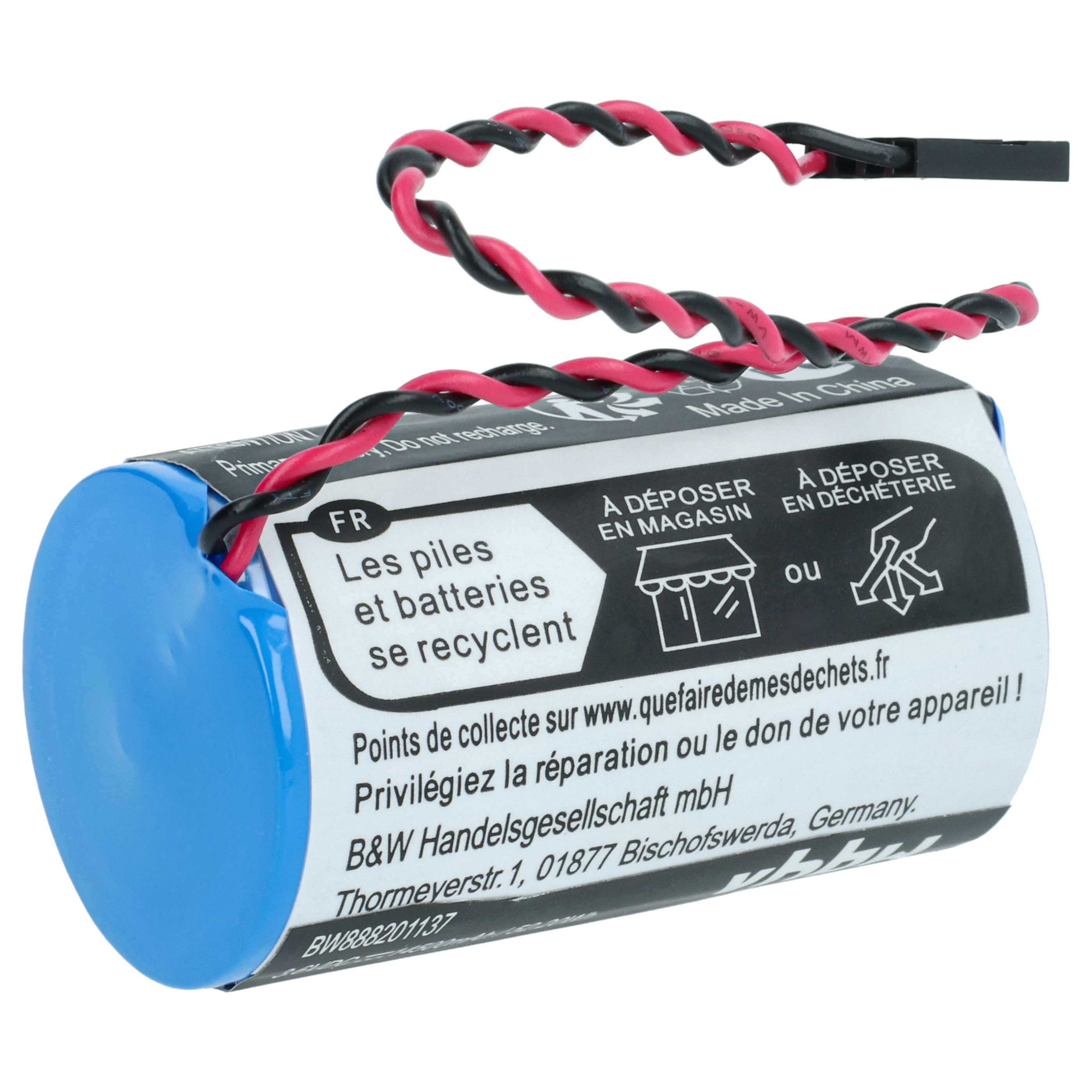Laser 2x Battery replaces Cameron Nuflo 9A-100005111, MV-100005111, LS33600-CN1 - 14500 mAh 3.6 V Li-MnO2