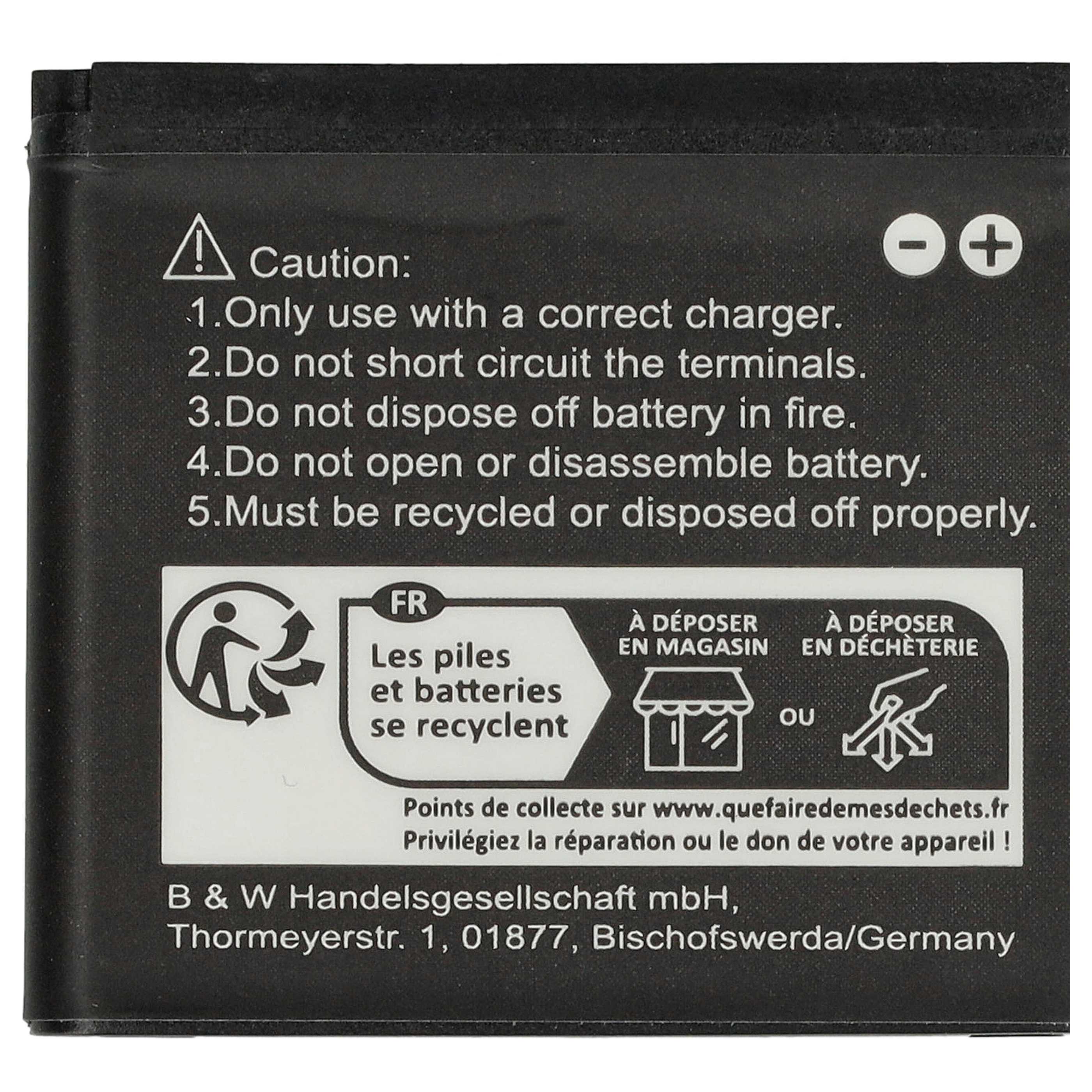 Batteria sostituisce Nokia BP-6x per cellulare - 700mAh 3,7V Li-Ion 
