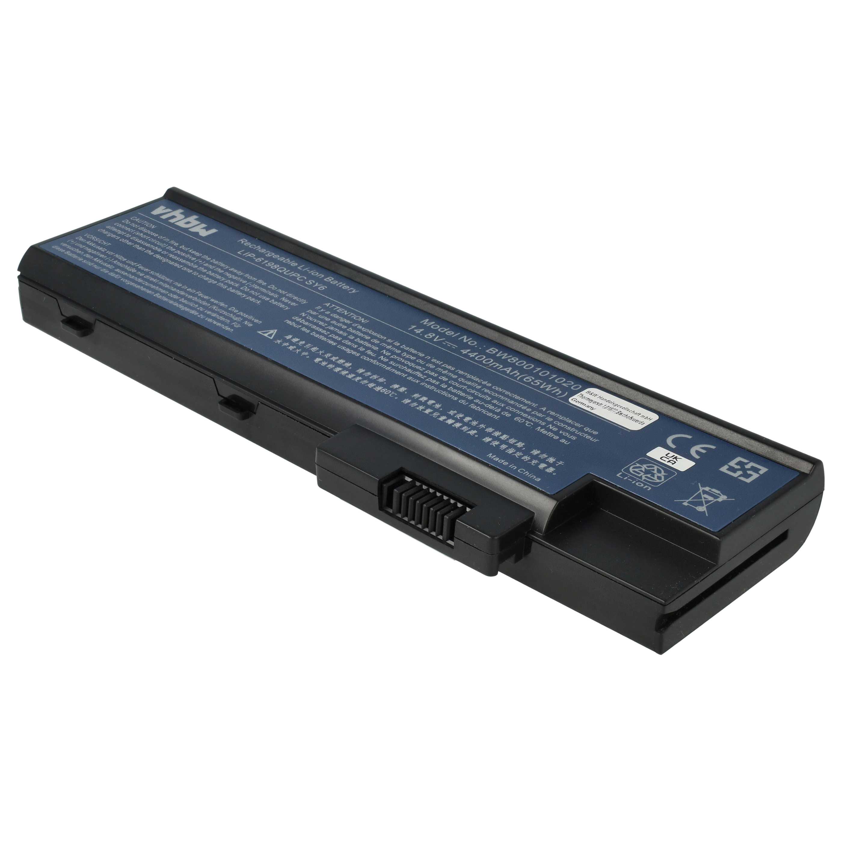 Akumulator do laptopa zamiennik Acer 4UR18650F-2-QC218, 3UR18650Y-2-QC236 - 4400 mAh 14,8 V Li-Ion, czarny