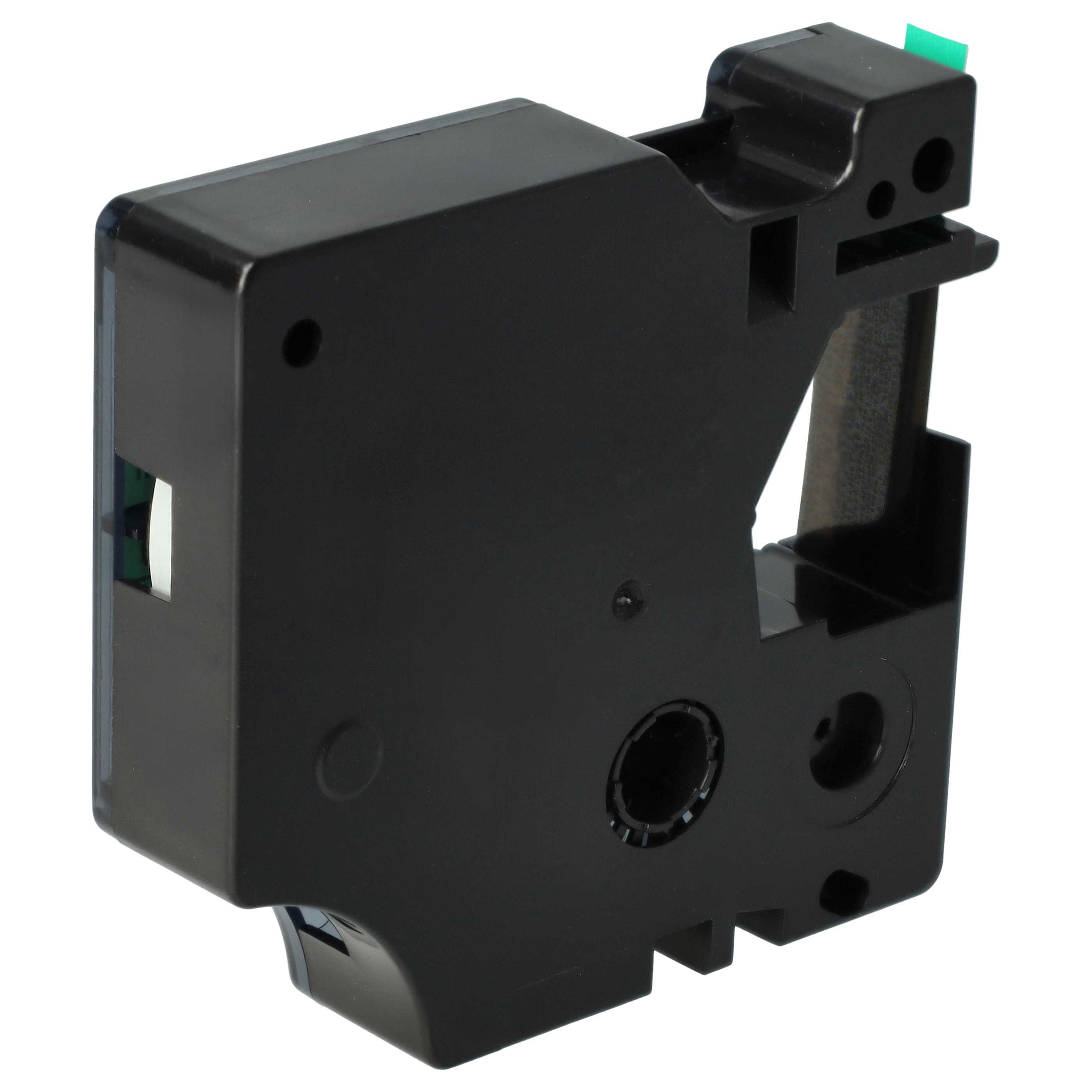 Label Tape replaces Dymo 43619, D1 - 6 mm Black to Green