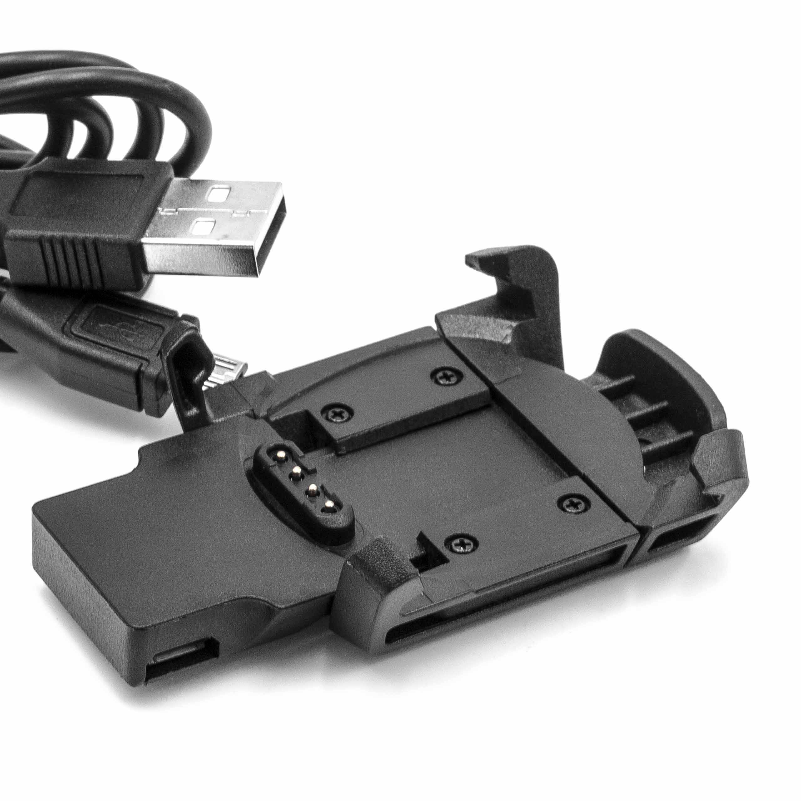 Socle de charge pour bracelet d'activité Garmin Descent et autres – câble de 100 cm - câble micro-USB