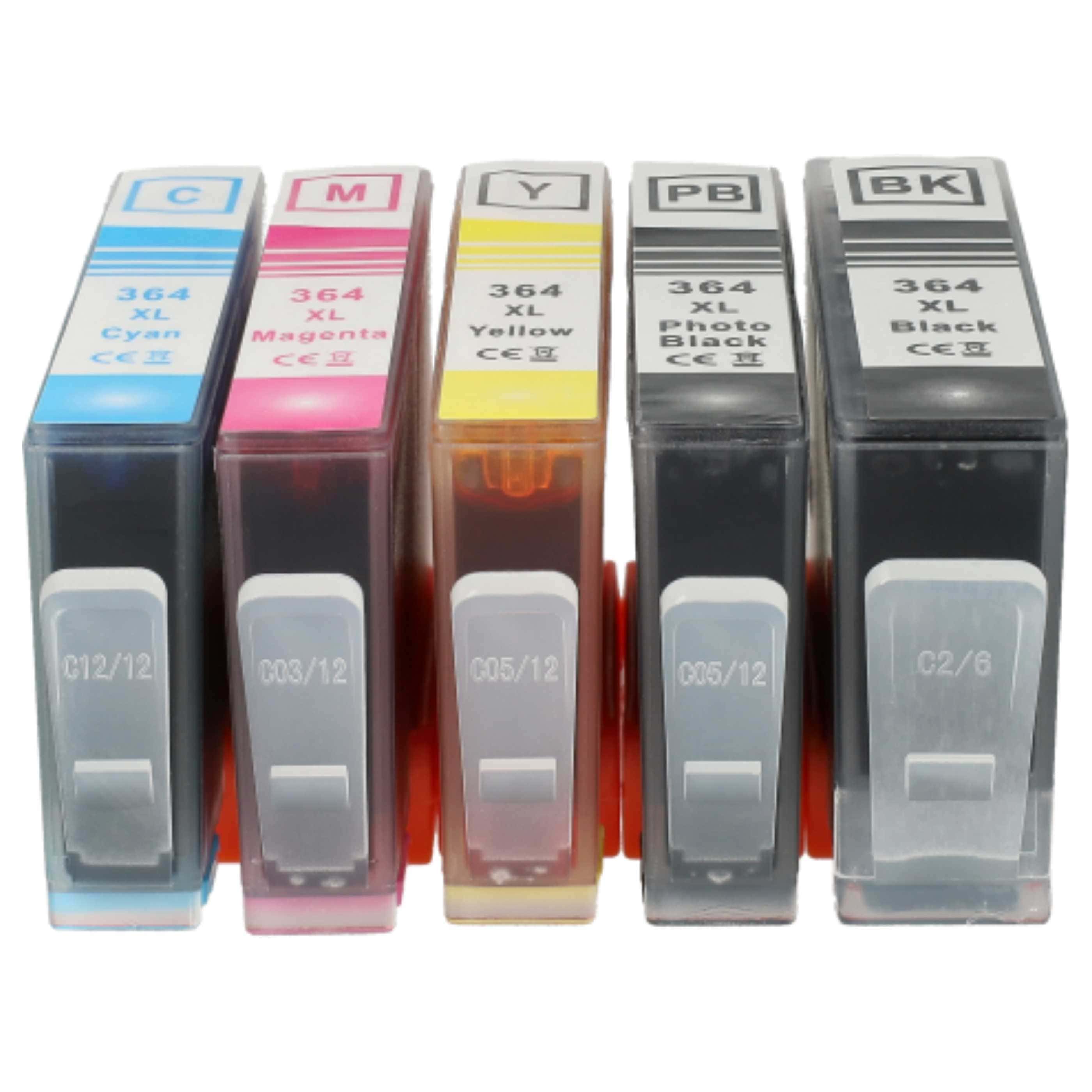 10x Ink Cartridges replaces HP CB325EE Yellow, 364XL, CB324EE Magenta 3070 Printer - B/C/M/Y + photo black