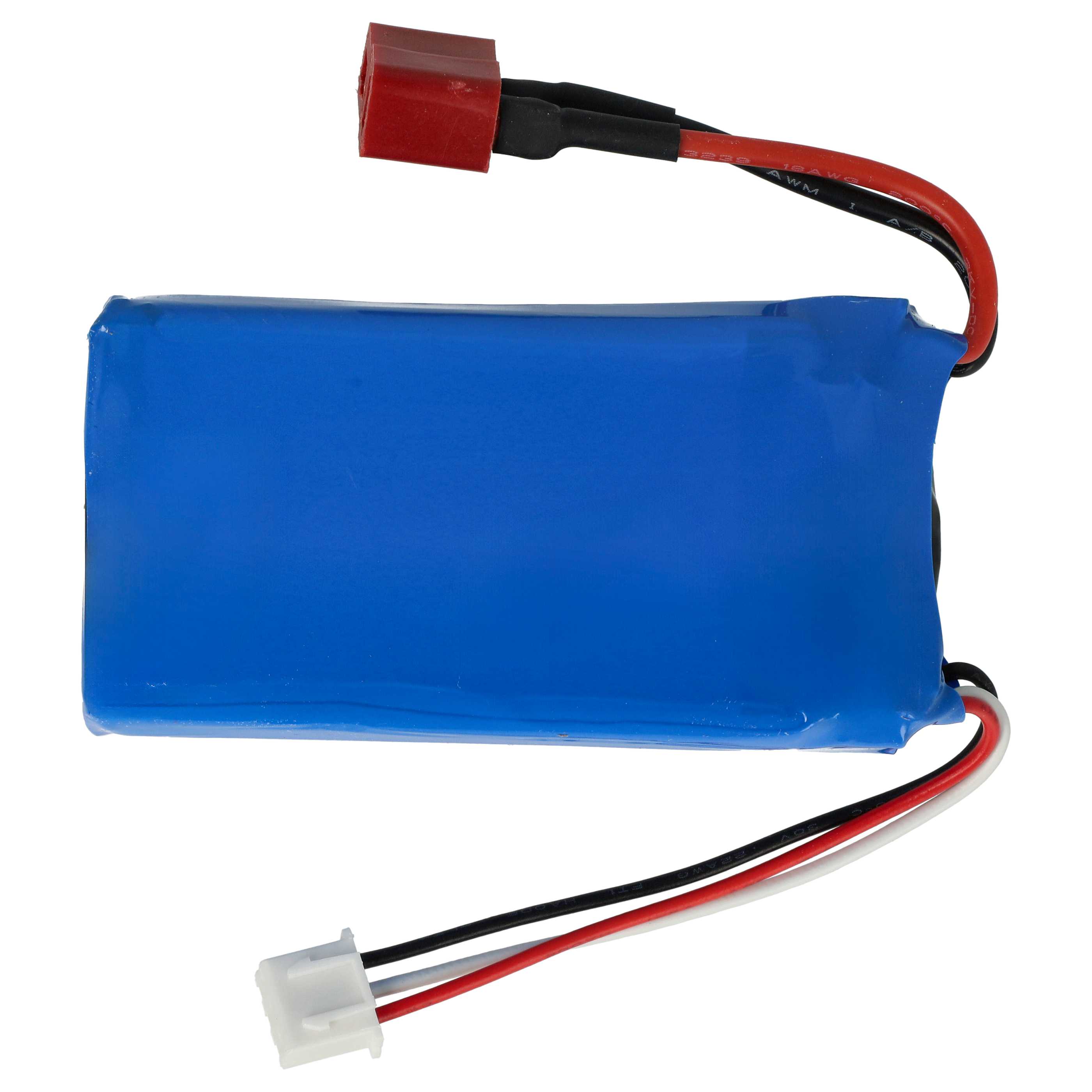 Batterie modèle radio-télécommandé - 1800mAh 7,4V Li-polymère, T-connecteur AWG16
