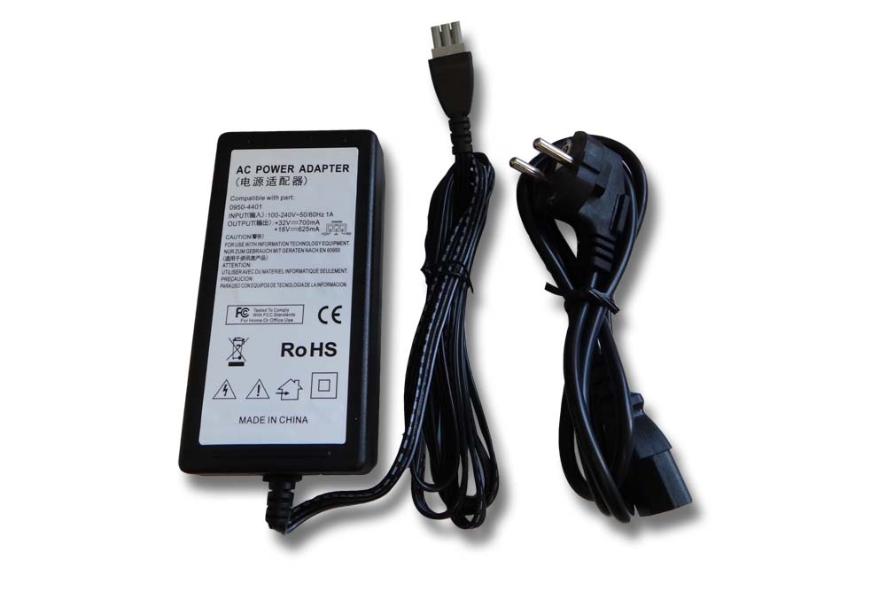 Mains Power Adapter replaces HP 0950-4404, 0950-4401 for Printer - 200 cm
