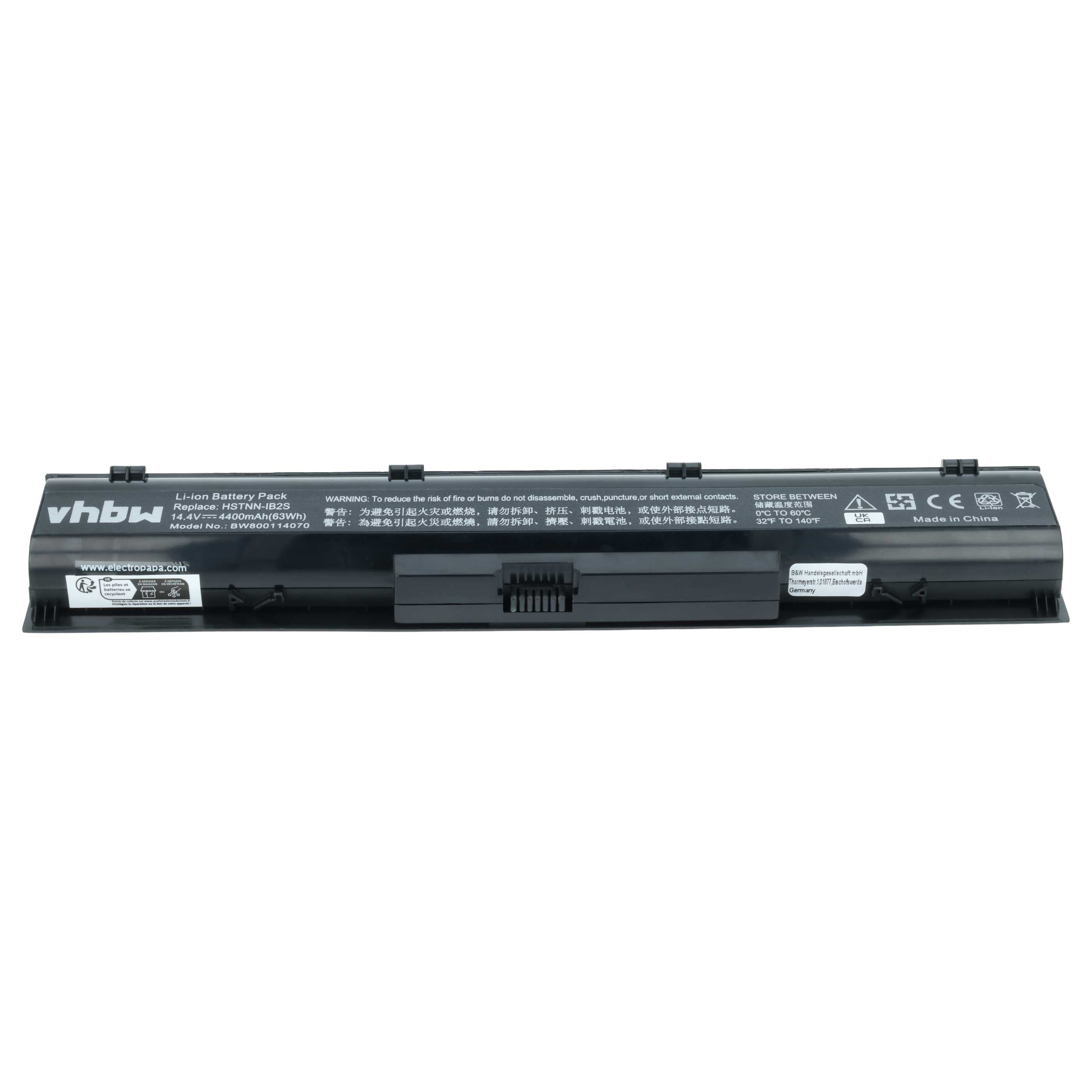 Akumulator do laptopa zamiennik HP 633734-421, 633734-151, 633734-141 - 4400 mAh 14,4 V Li-Ion, czarny
