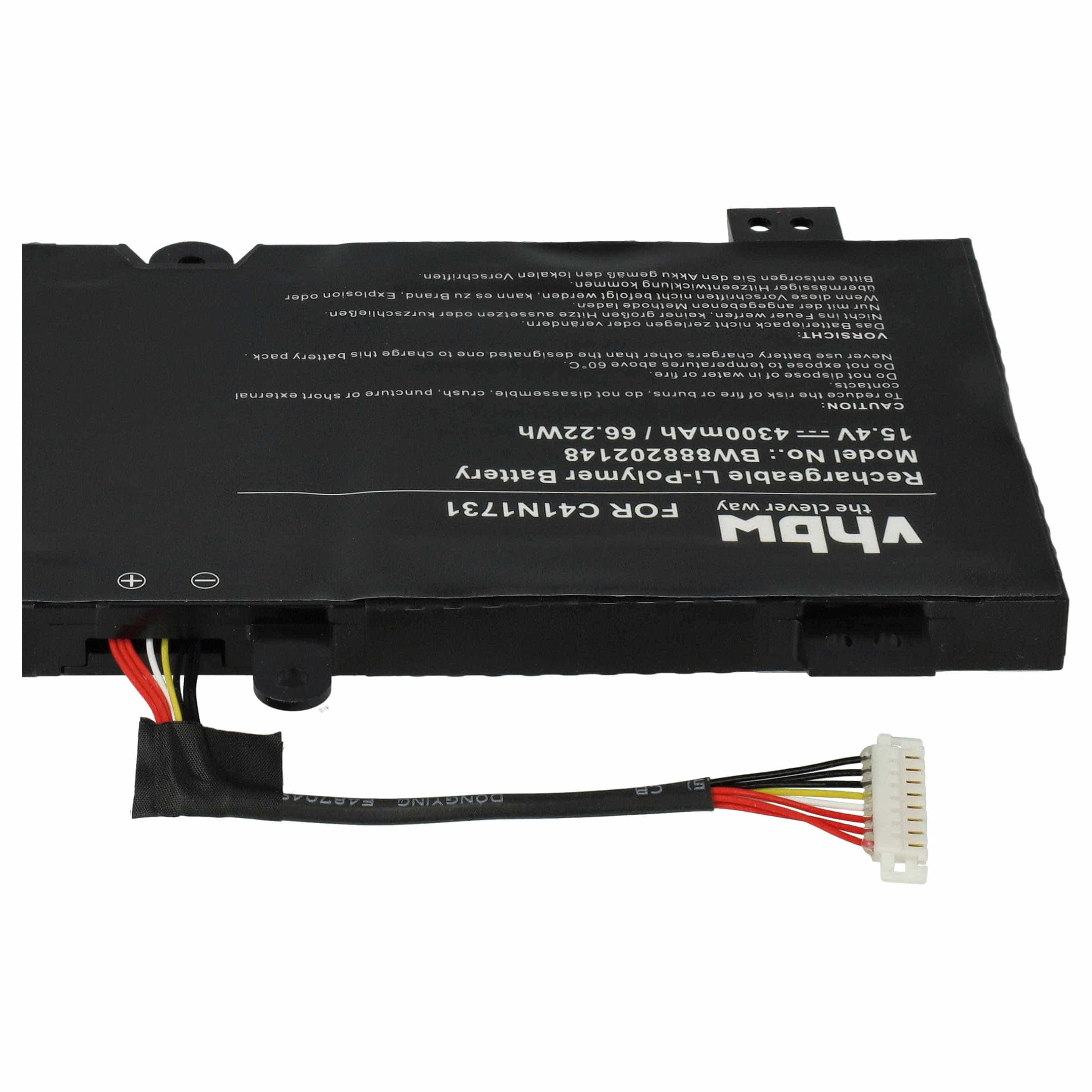Akumulator do laptopa zamiennik Asus 0B200-02940000, C41N1731 - 4300 mAh 15,4 V LiPo