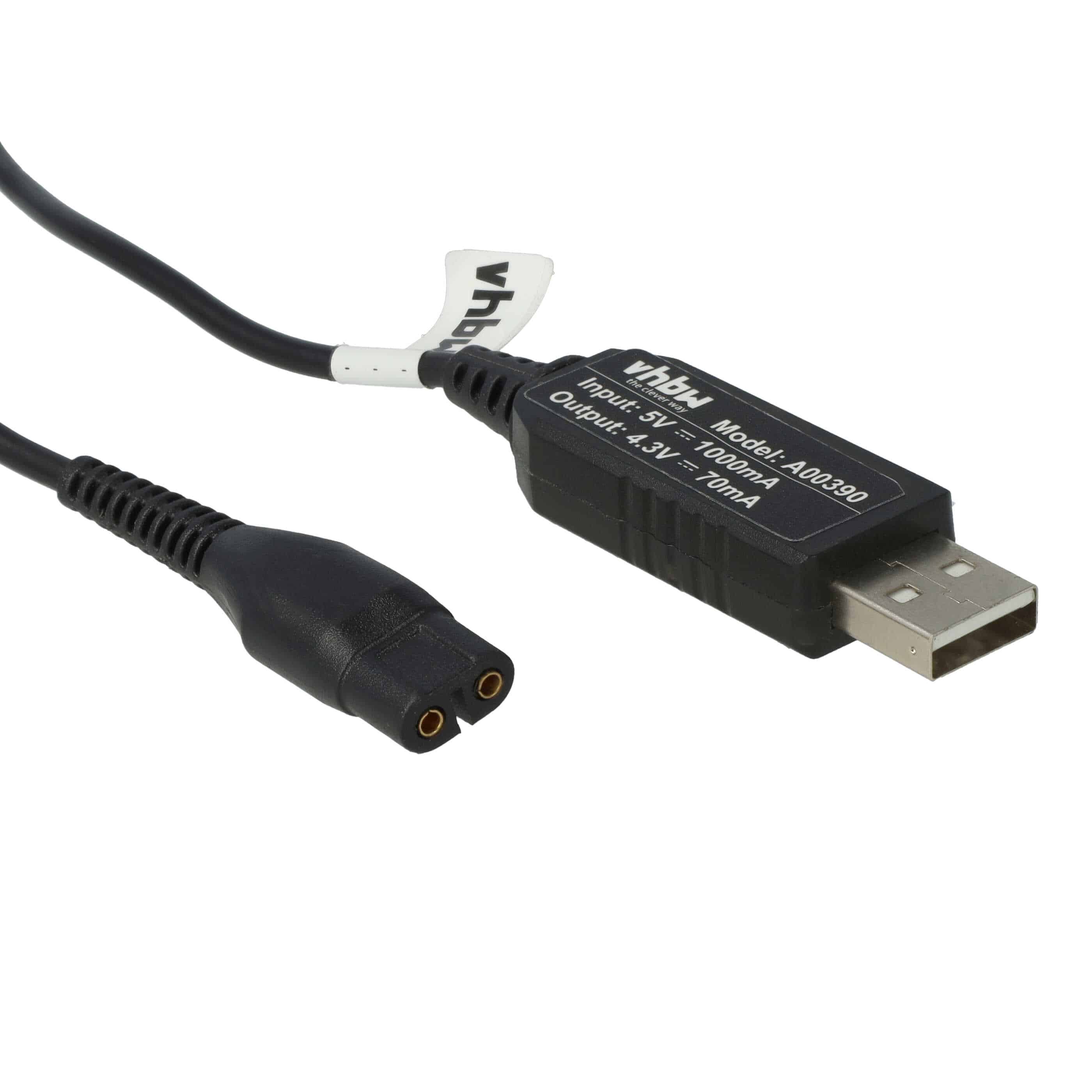 Cable de carga USB para afeitadoras Philips S510 - 120 cm