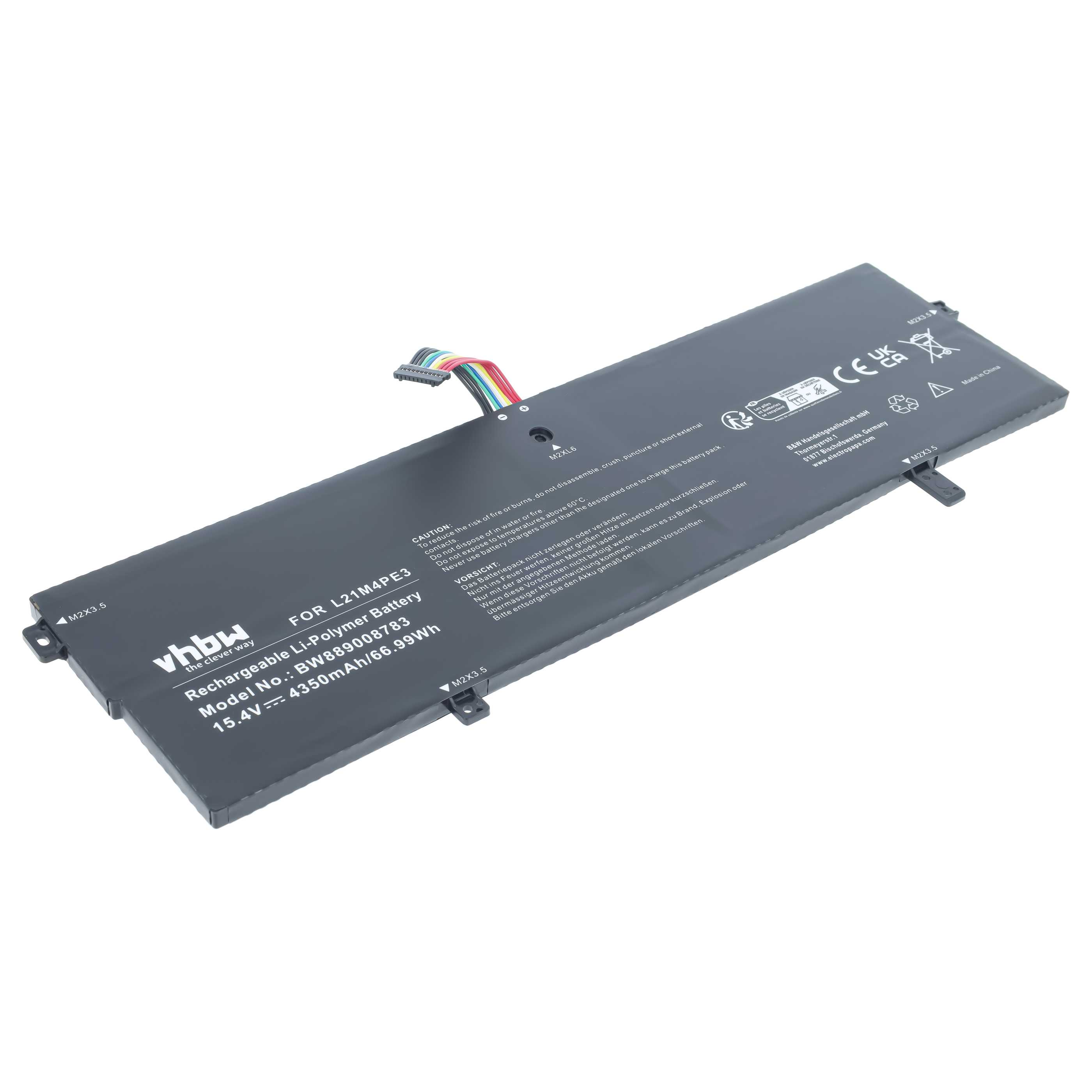 Batteria sostituisce Lenovo L21M4PE3 per notebook - 6900mAh 15,4V Li-Poly