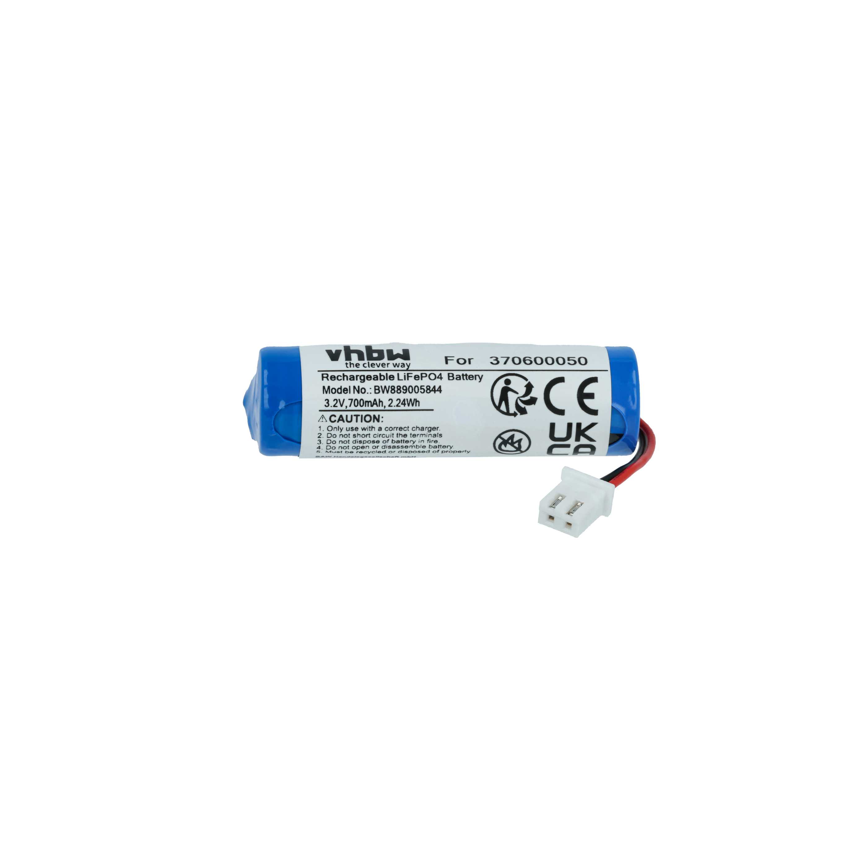 Batterie (4 pcs.) remplace Carrera 370600050 modèle radio-télécommandé - 700mAh 3,2V LiFePO4, JST ZH