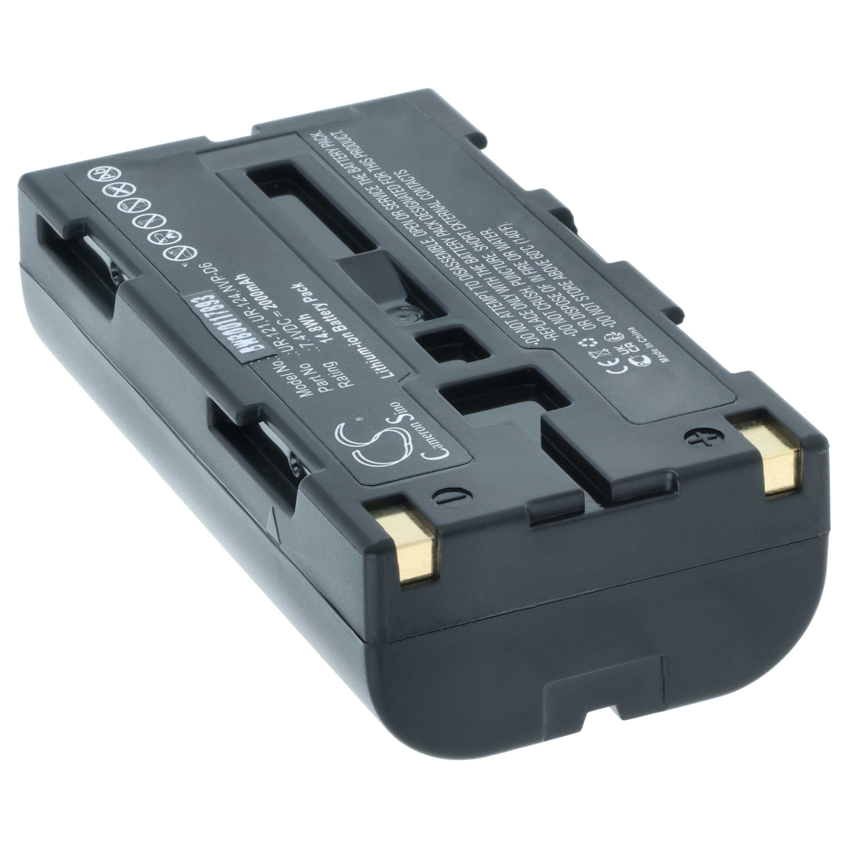3x Batería reemplaza Sanyo UR-121D, UR-124D, UR-124, UR-121, NVP-D6 para cámara - 2000 mAh 7,4 V Li-Ion