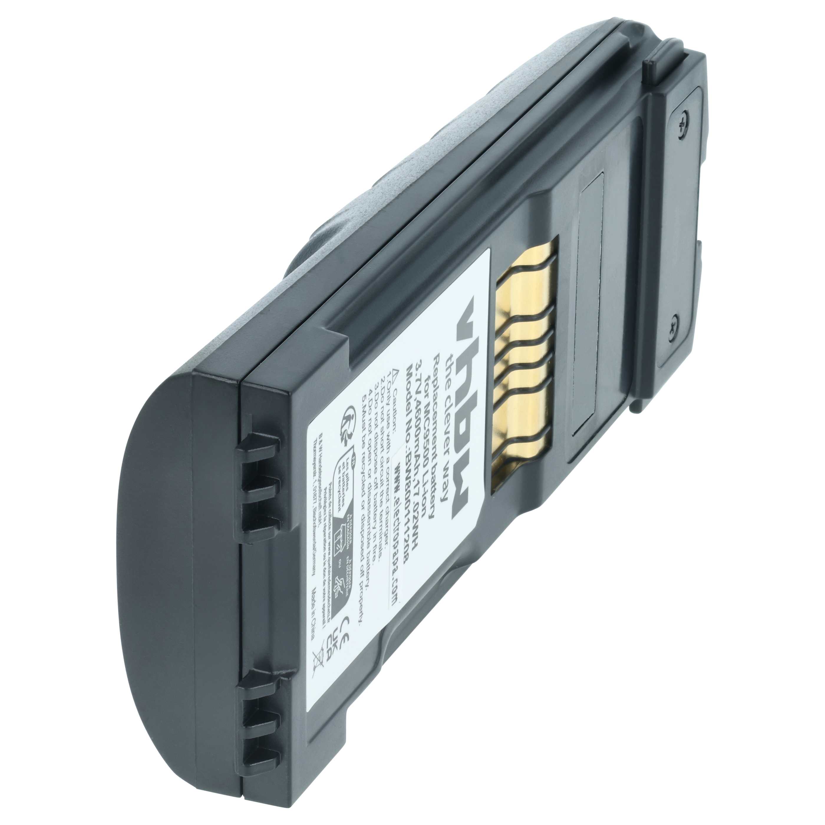 Batería reemplaza Symbol 82-111636-01, BTRY-MC95IABA0 para escáner código de barras (4600 mAh, 3,7 V, Li-Ion)