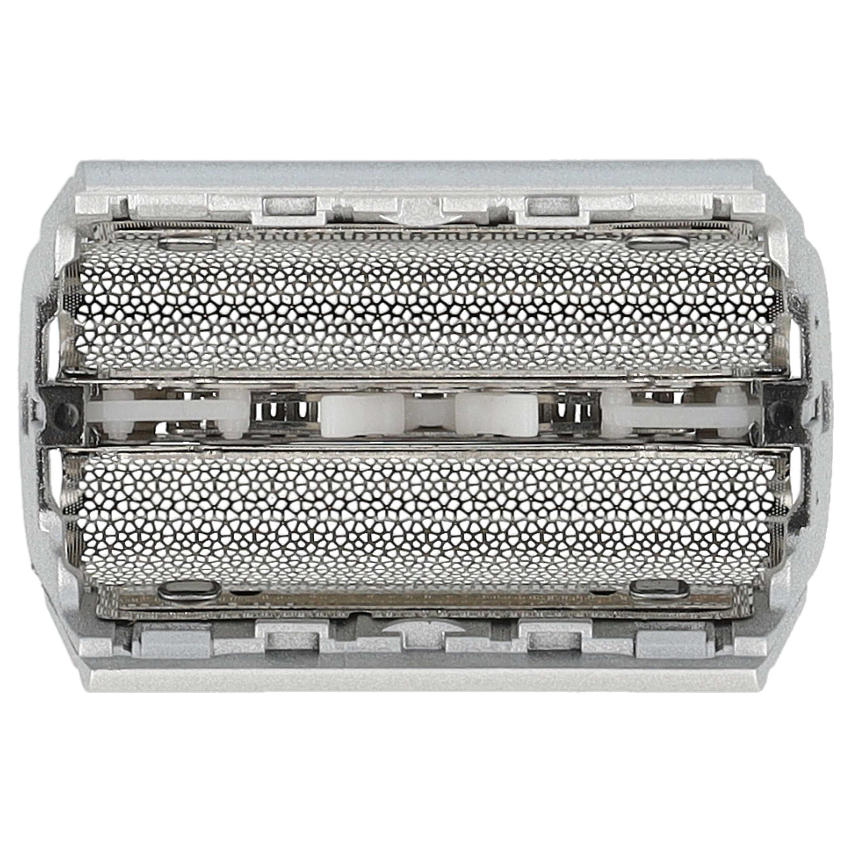 2x Doppelscherfolie als Ersatz für Braun SB505, 31B, 31S für Braun Rasierer - inkl. Rahmen, silber