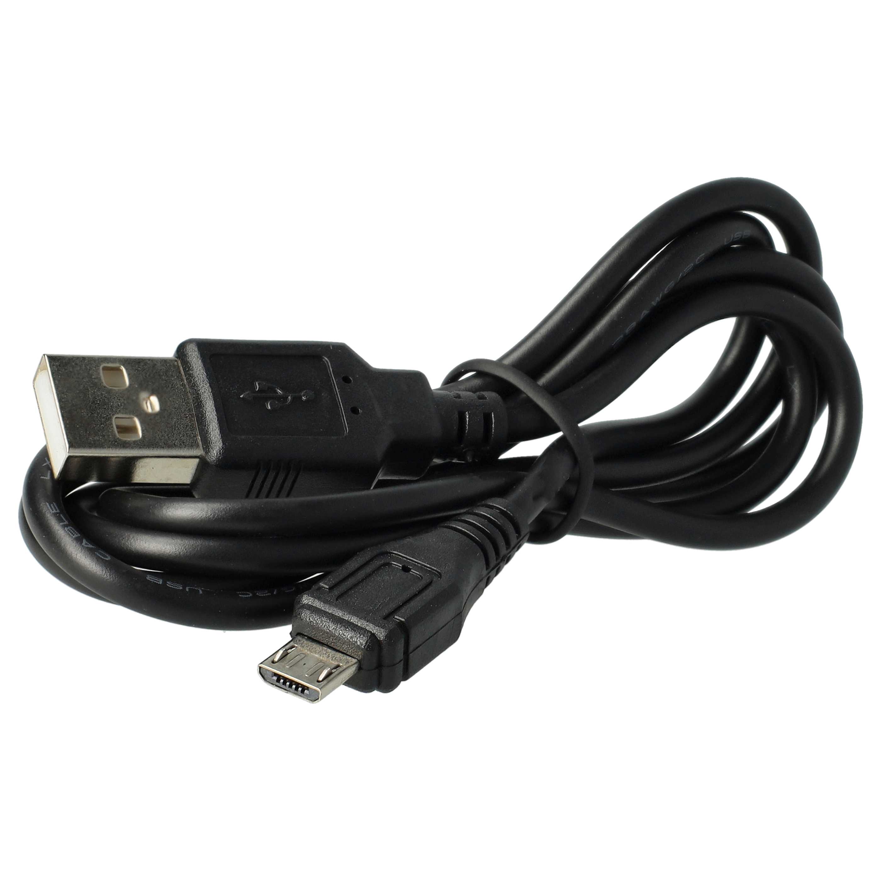 Micro-USB Kabel USB Typ A - Micro-USB passend für Huawei, Microsoft, LG, Sagem u.a. - Schwarz, 1 m
