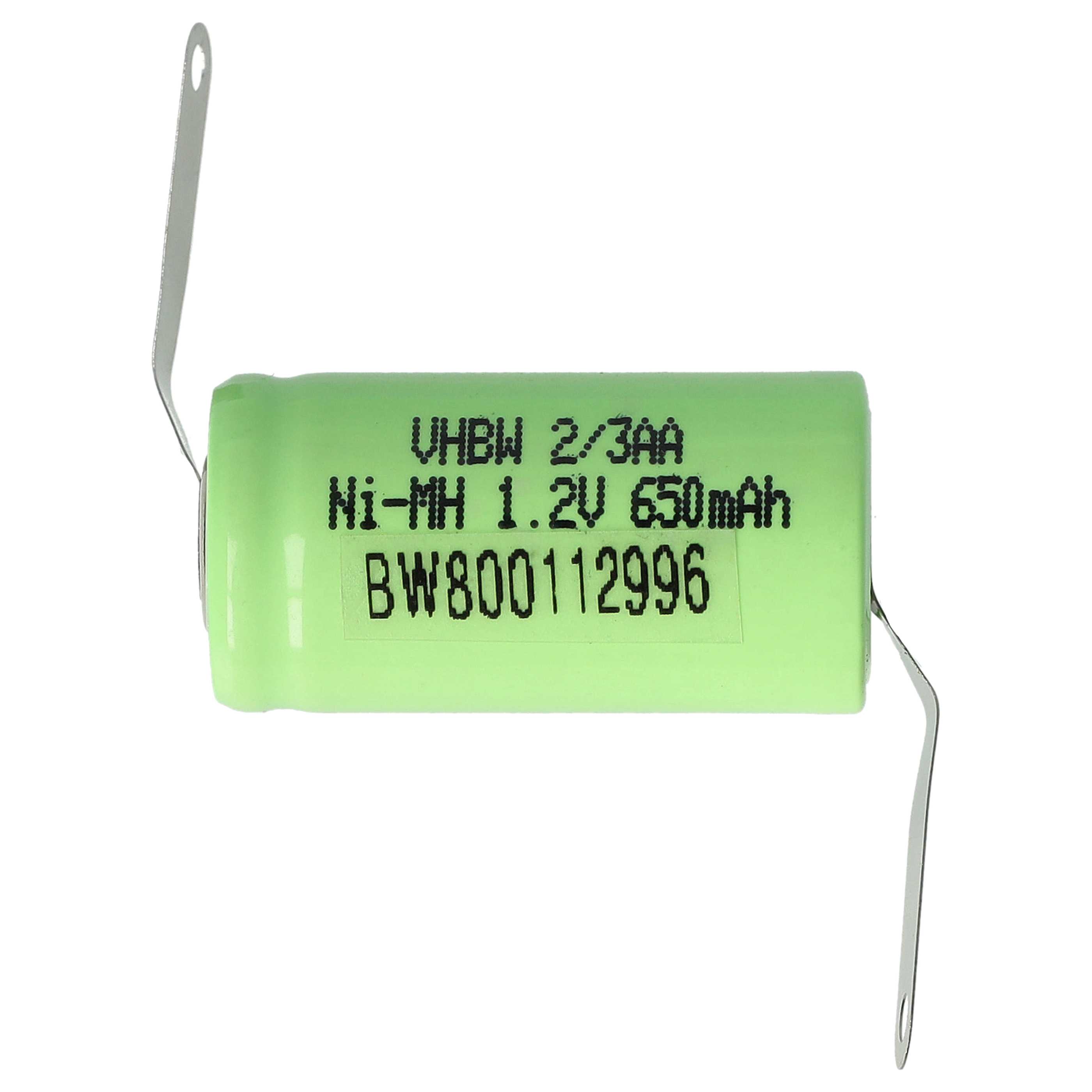 Batterie (5 pcs.) remplace 2/3AA modèle radio-télécommandé - 650mAh 1,2V NiMH