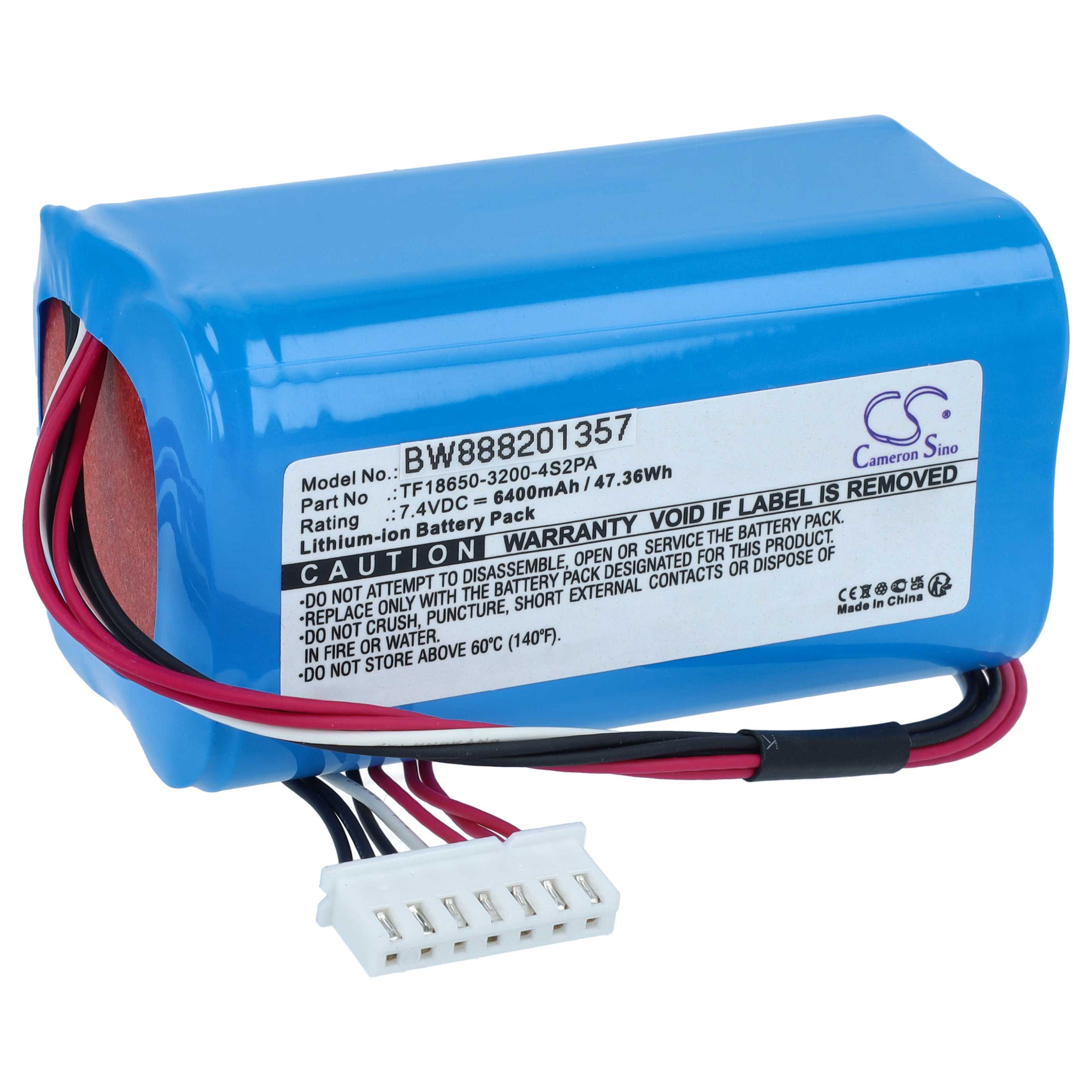 Battery replaces Marshall C196A1 for Marshall Loudspeaker - Li-Ion 6400 mAh