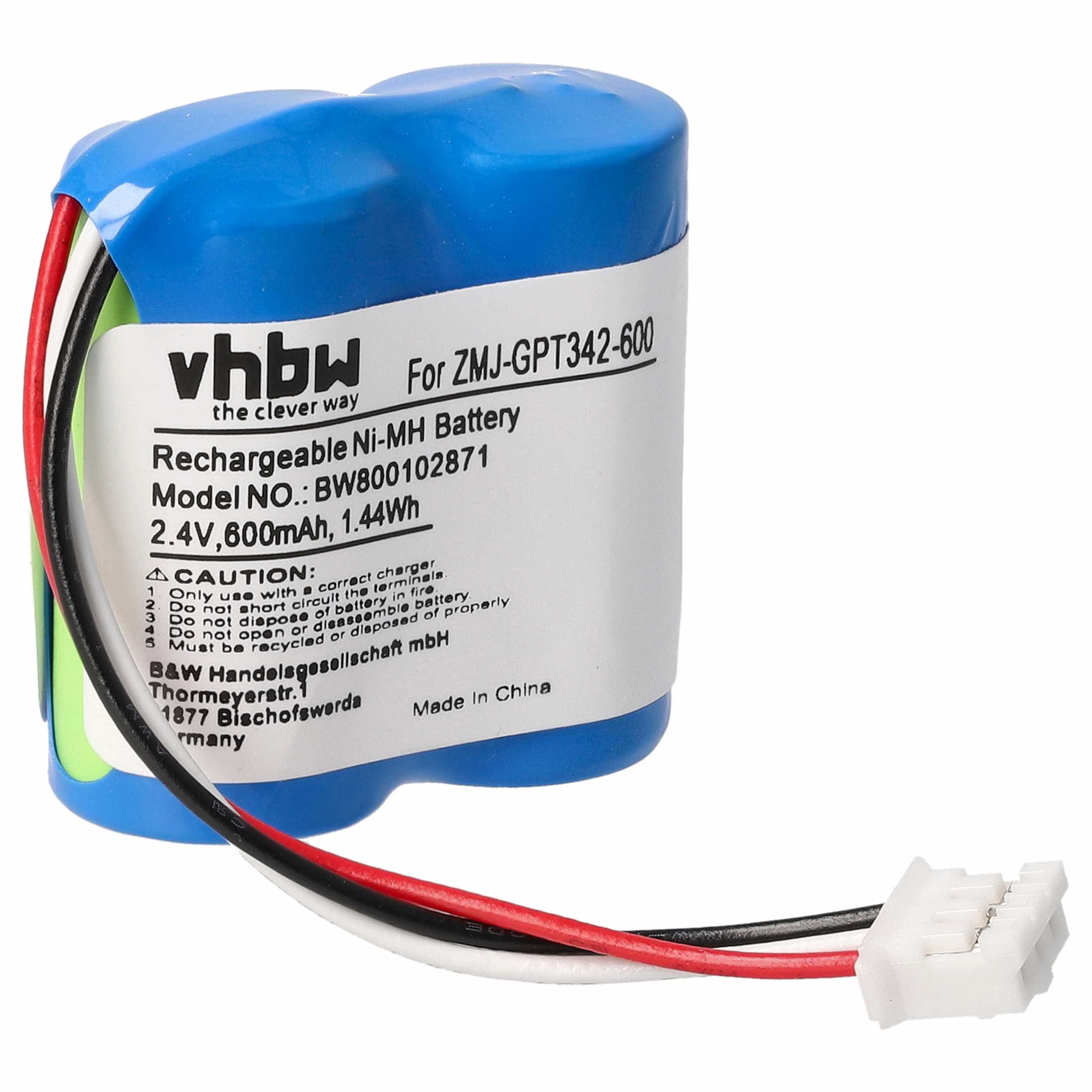 Batterie remplace Philips CP51U, T328, CP51, T330, BC103510, 91C pour téléphone Philips - 600mAh 2,4V NiMH