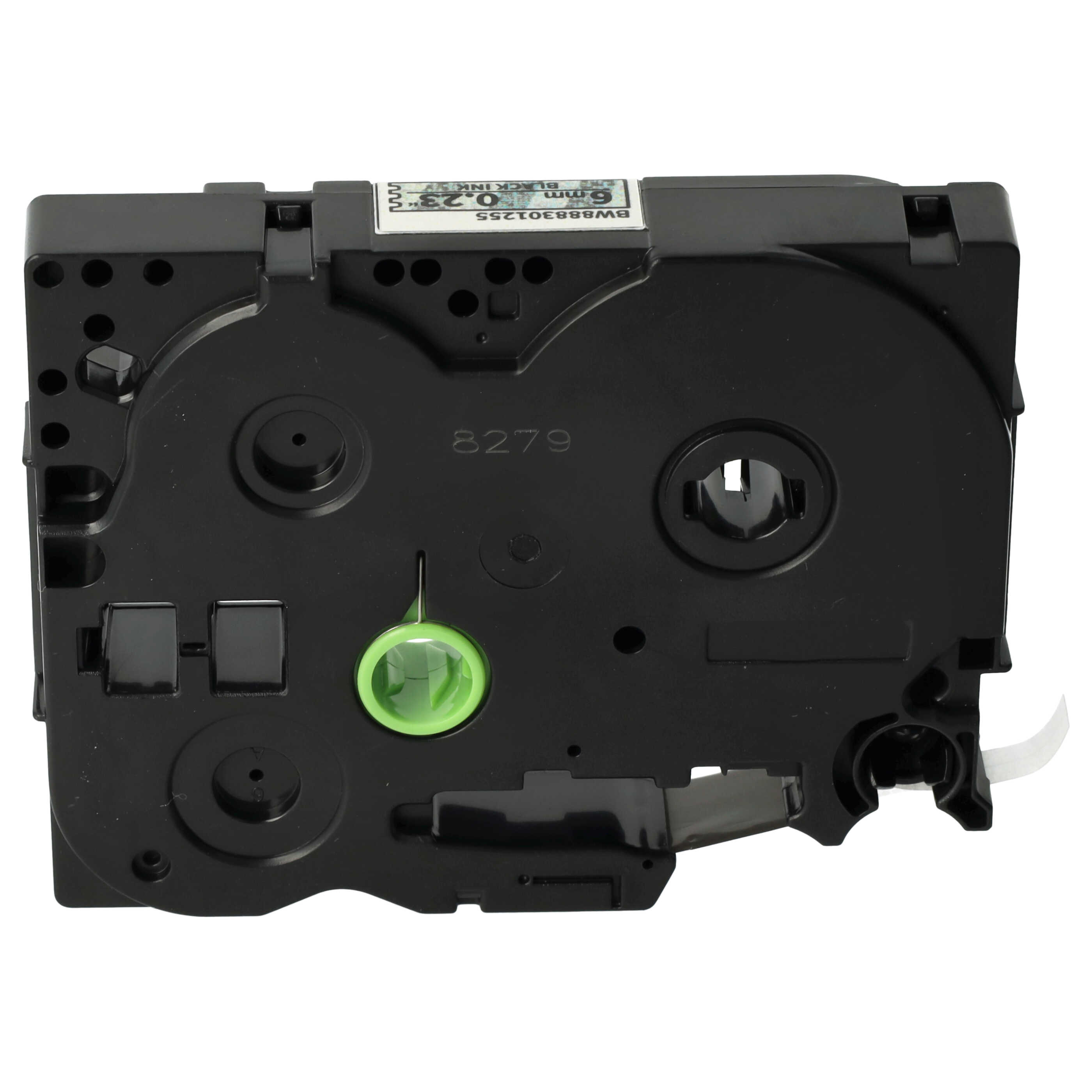 Label Tape replaces Brother TZE-111L1 - 6 mm Black to Transparent (Glitter)