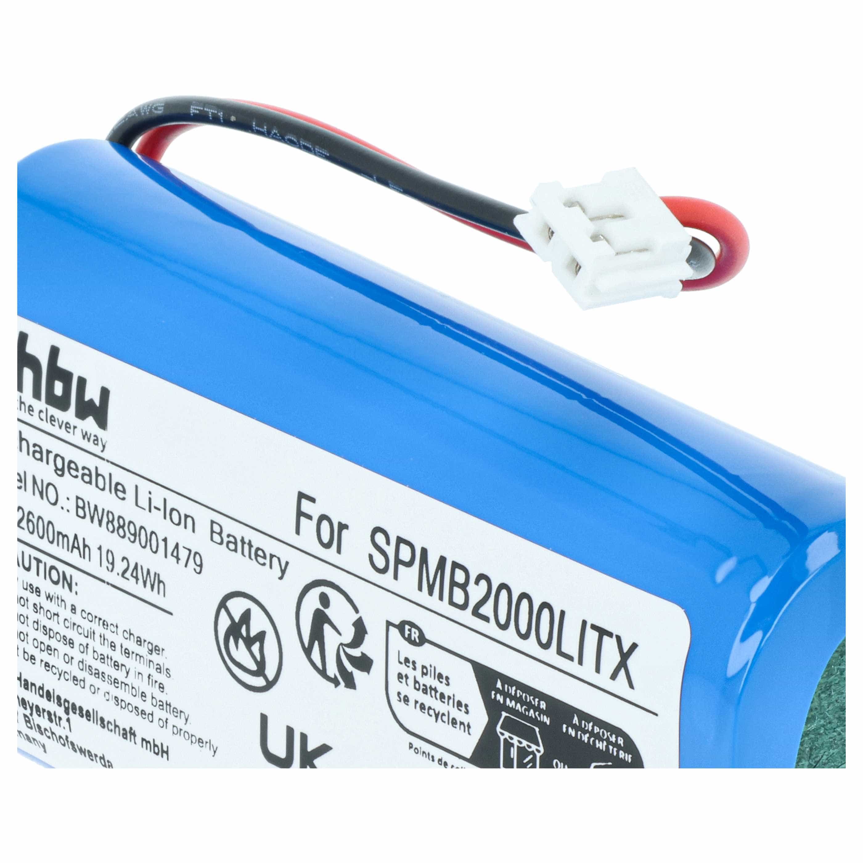 Remote Control 2x Battery replaces Spektrum SPMB2000LITX - 2600 mAh 7.4 V Li-Ion